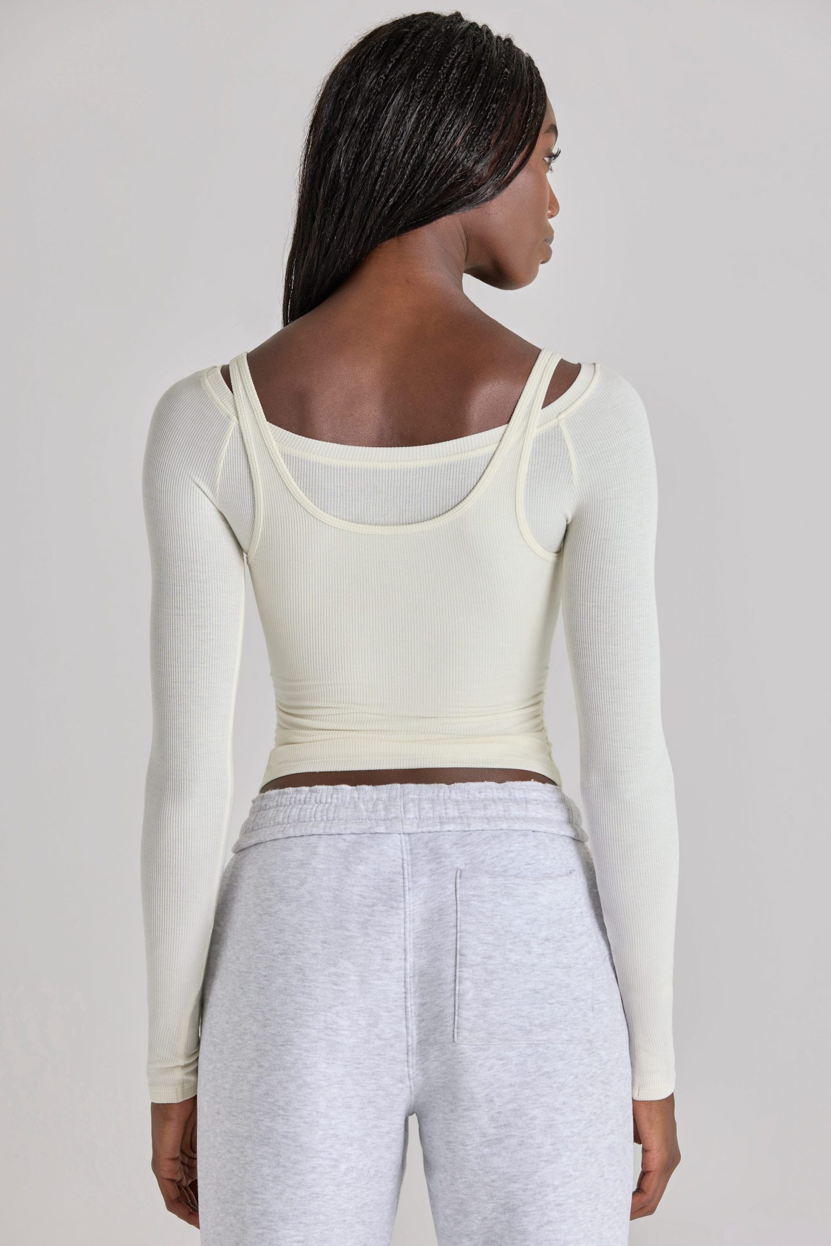 Modal Layered Top in Ivory - Image 2