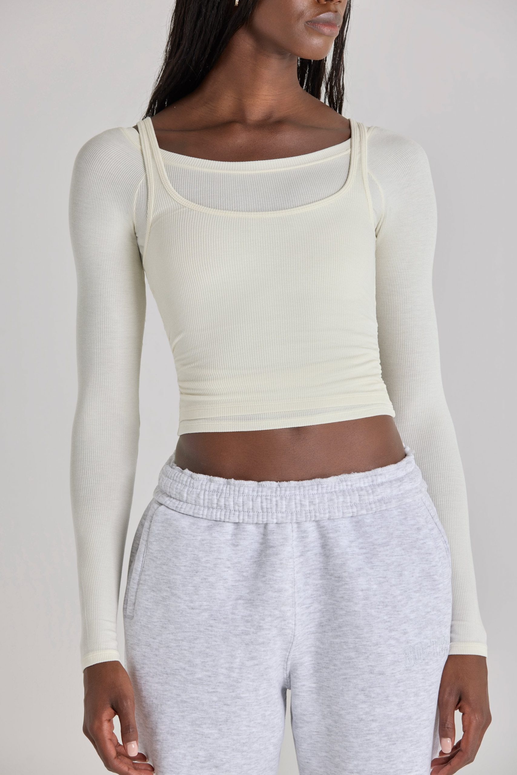 Modal Layered Top in Ivory - Image 4