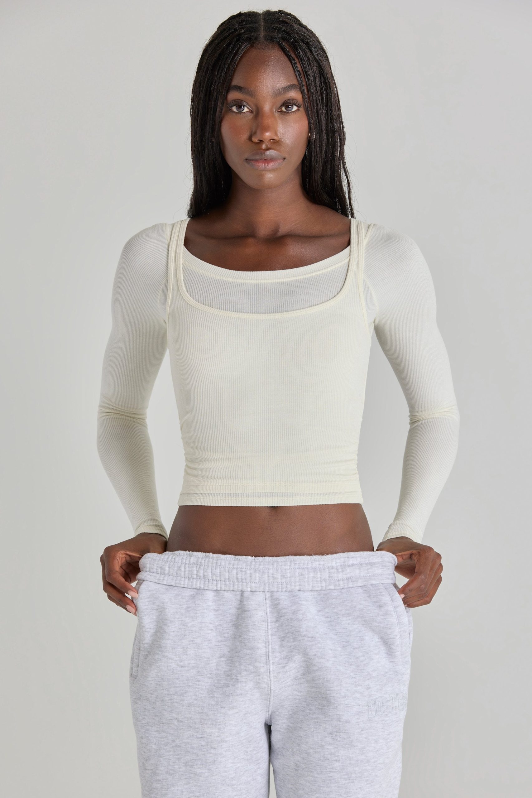 Modal Layered Top in Ivory - Image 5
