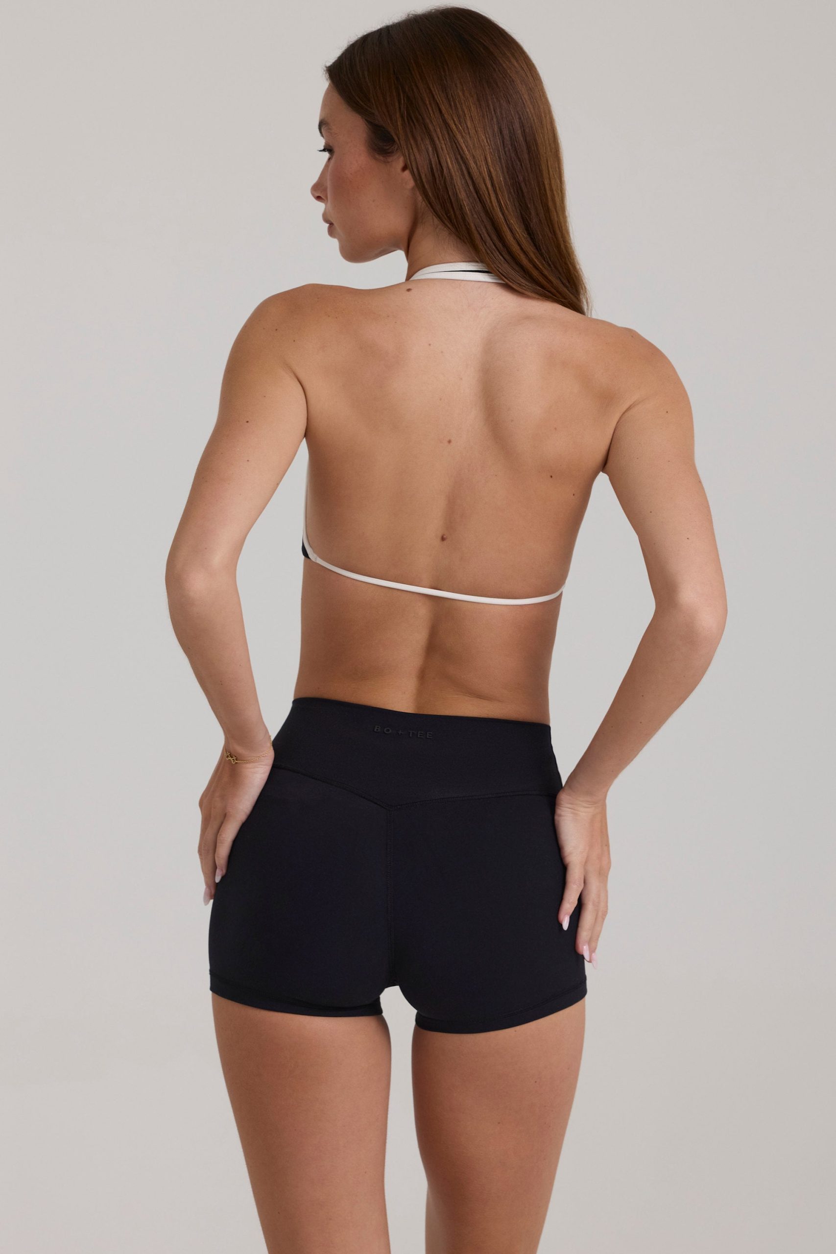 Soft Active Mini Shorts in Black - Image 3