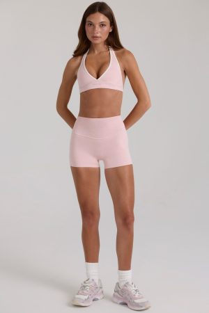 Soft Active Mini Shorts in Blush Marl
