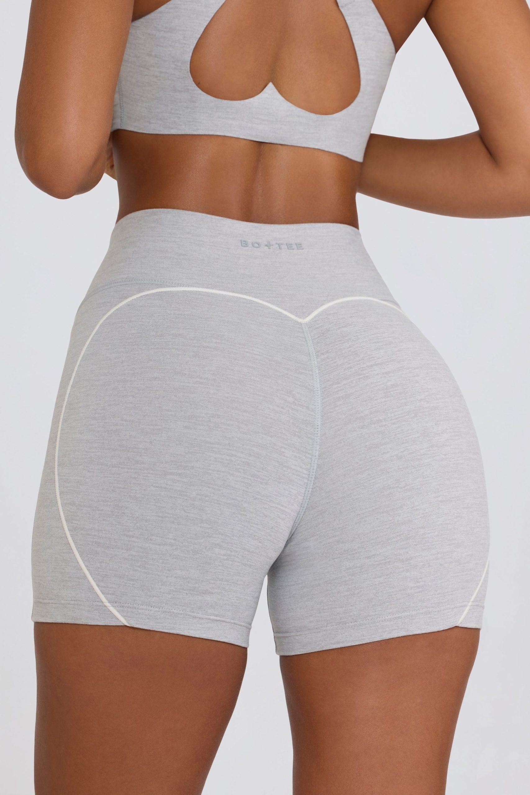 Soft Active Mini Shorts in Grey - Image 4