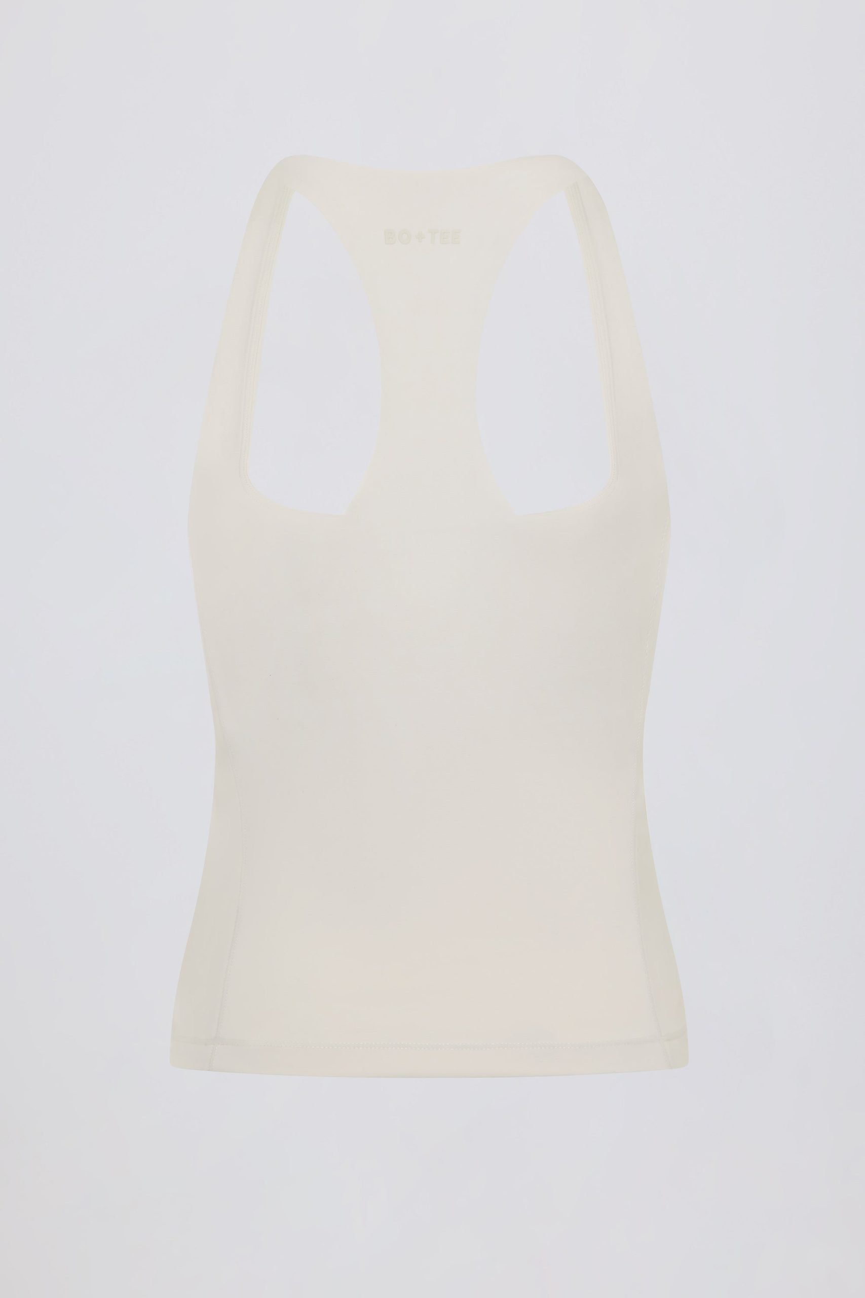 Soft Active Racerback Tank Top in Cream - Image 5