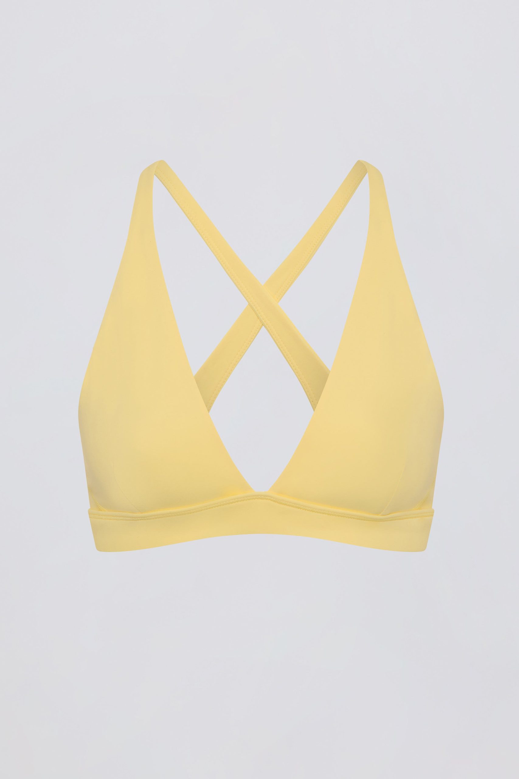 Soft Active Cross-Back Sports Bra in Lemon - Image 4