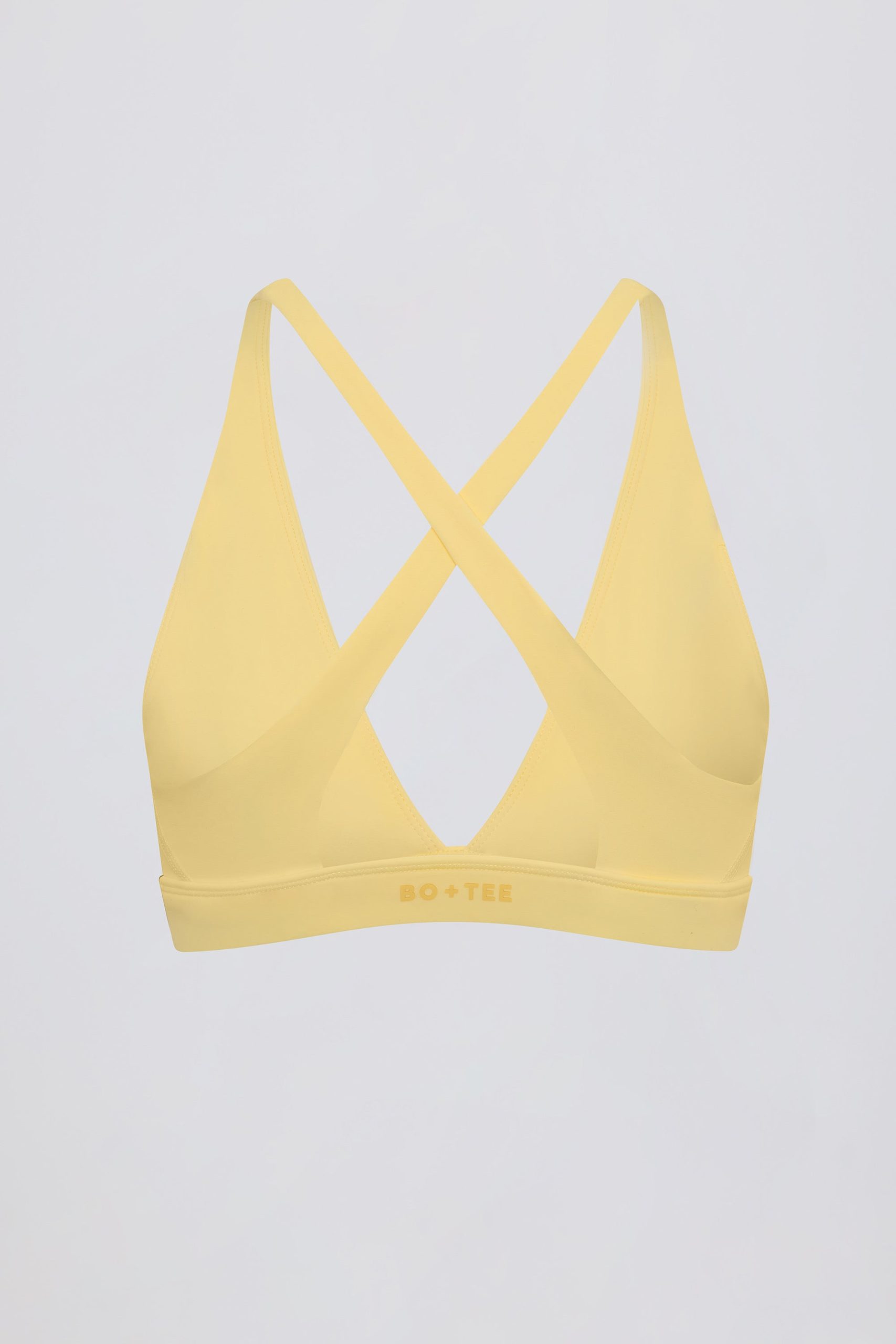 Soft Active Cross-Back Sports Bra in Lemon - Image 5