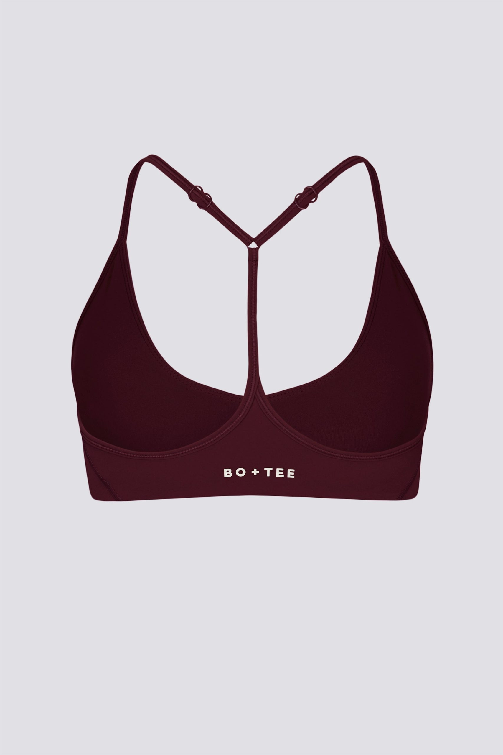Soft Active Racerback Sports Bra in Burgundy - Image 4