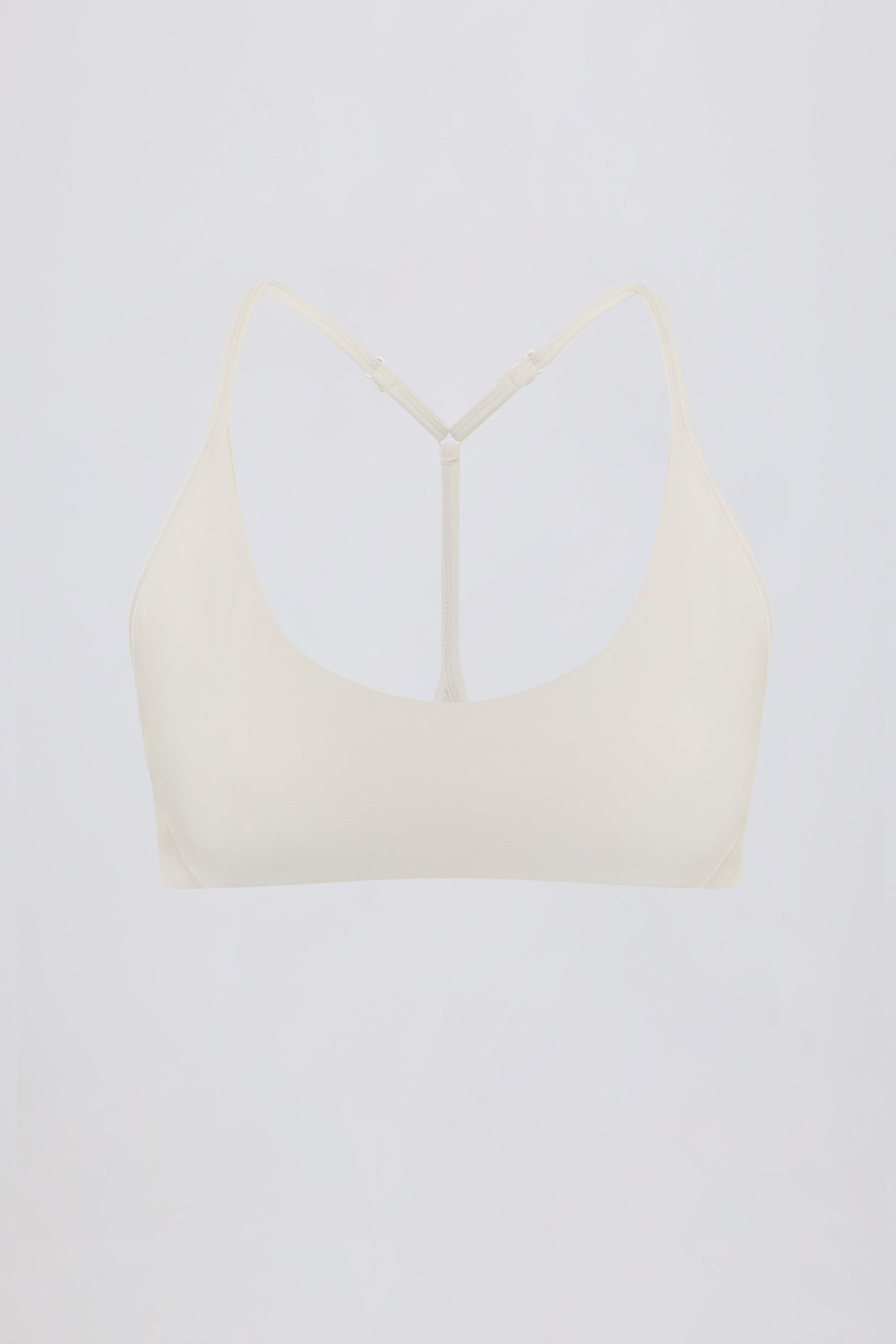 Soft Active Racerback Sports Bra in Cream - Image 2