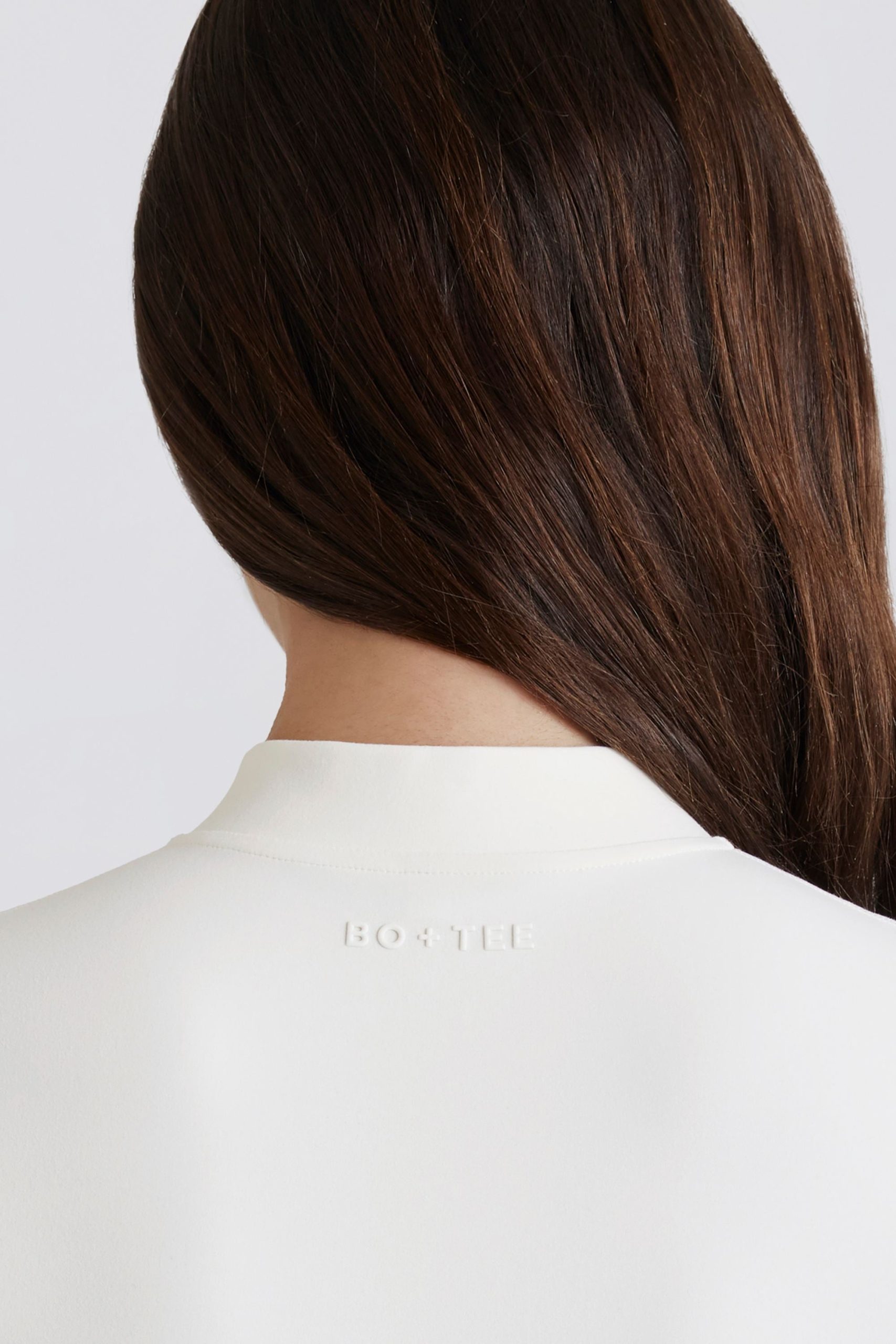 Soft Active Quarter-Zip Top in Ivory - Image 5