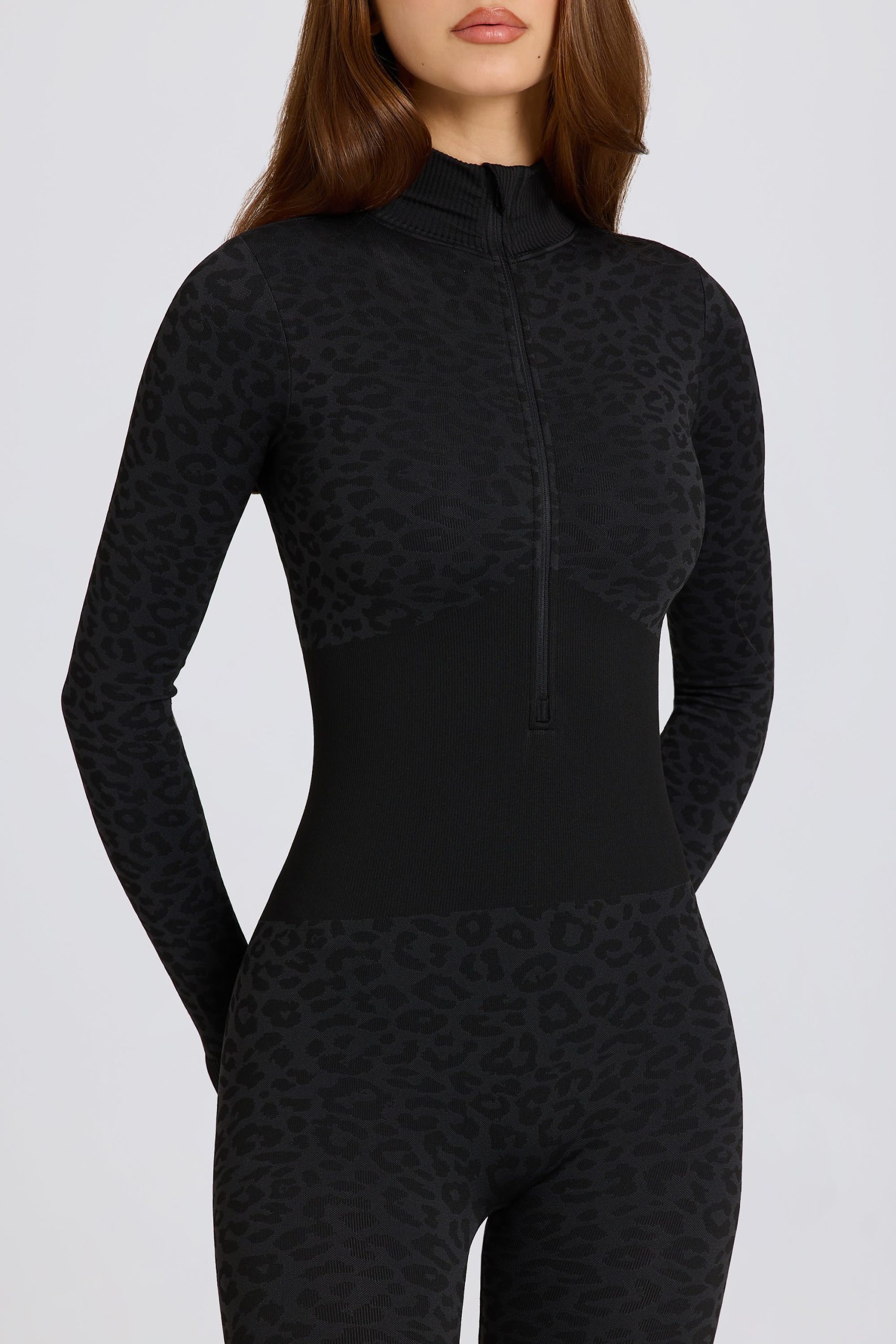 Thermal Base-Layer Jumpsuit in Black Leopard - Image 5
