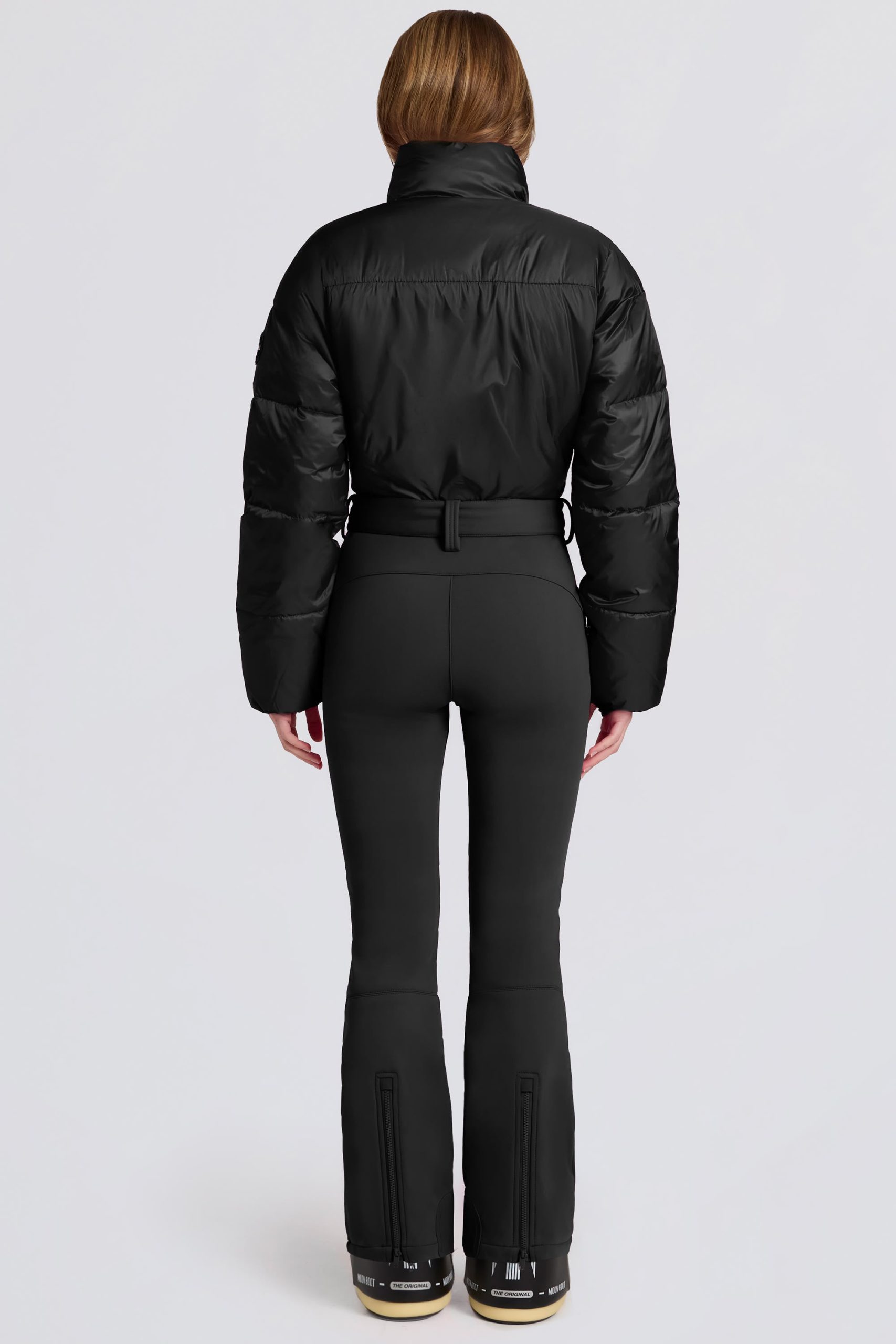 Waterproof Padded Belted Ski Suit in Black - Image 5