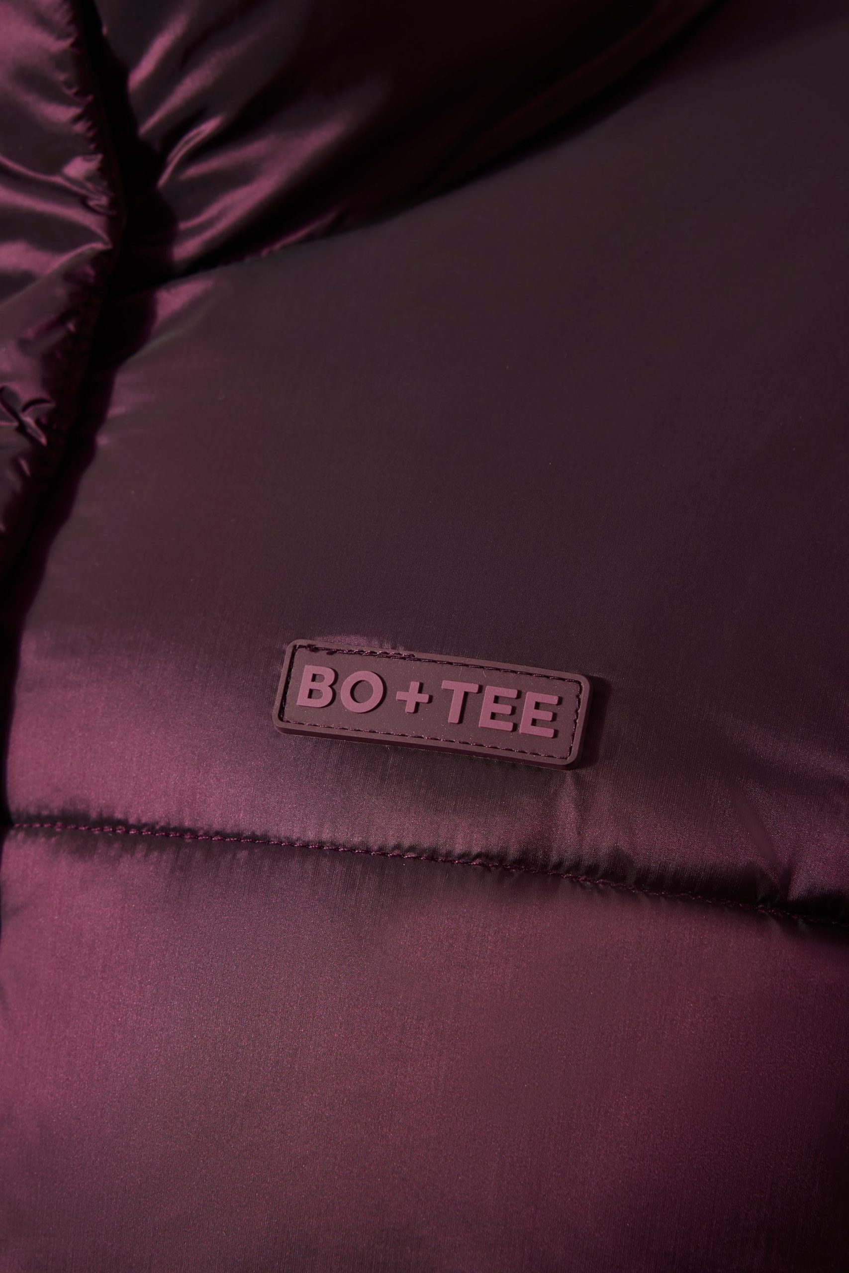 Waterproof Belted Oversized Ski Jacket in Burgundy - Image 6