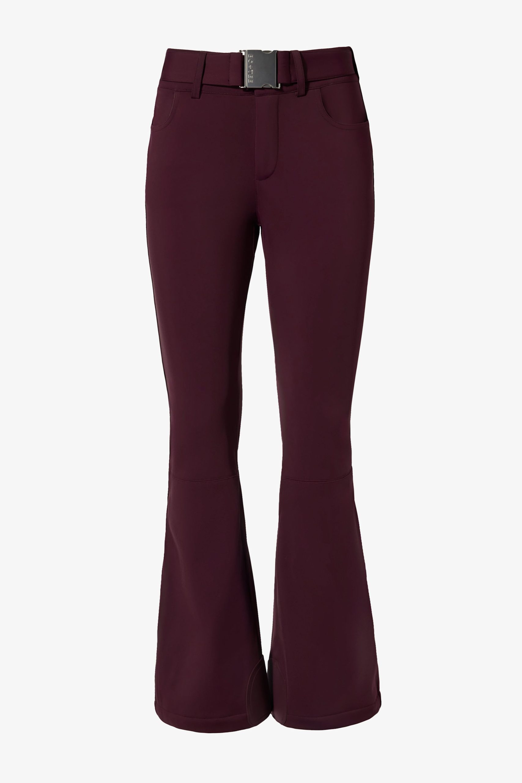 Waterproof Belted Ski Salopettes in Burgundy - Image 3
