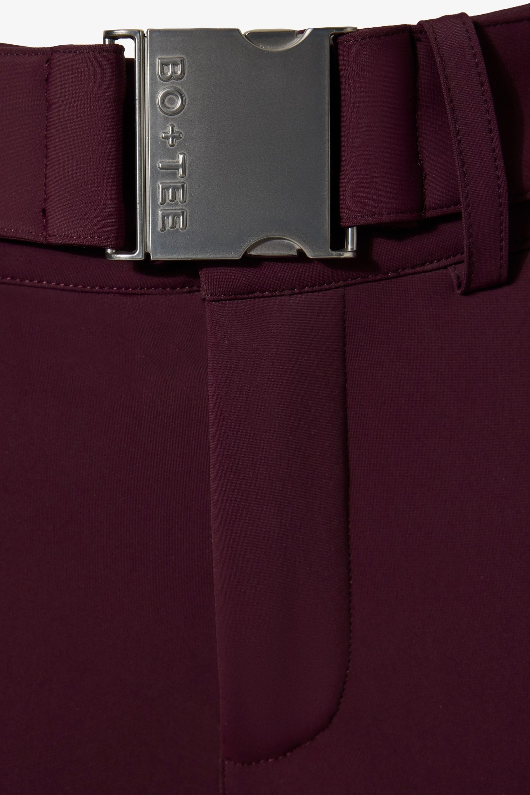 Waterproof Belted Ski Salopettes in Burgundy - Image 5