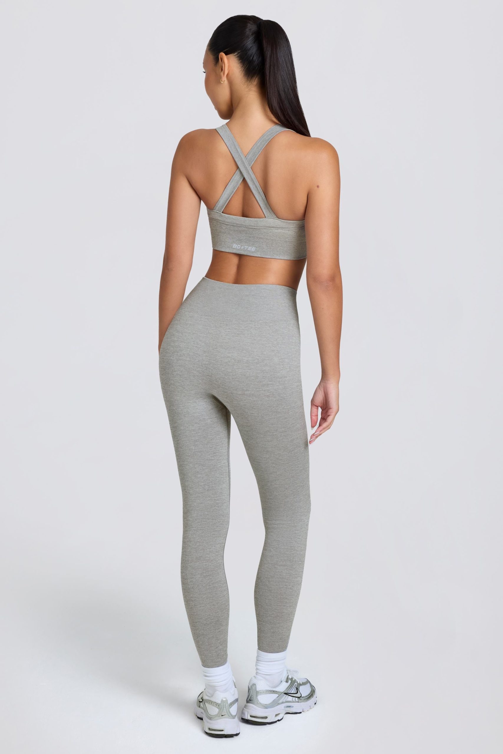 Super Sculpt Seamless High-Waist Leggings in Grey Marl - Image 2