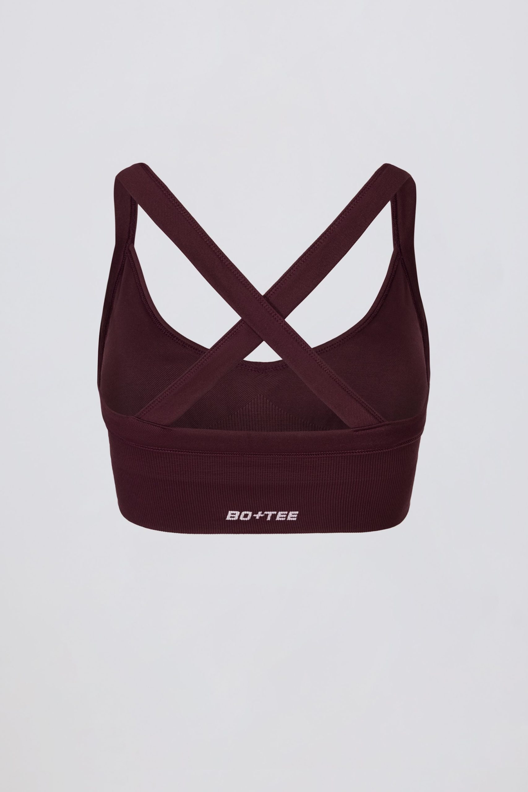 Super Sculpt Seamless Crossback Sports Bra in Burgundy - Image 4