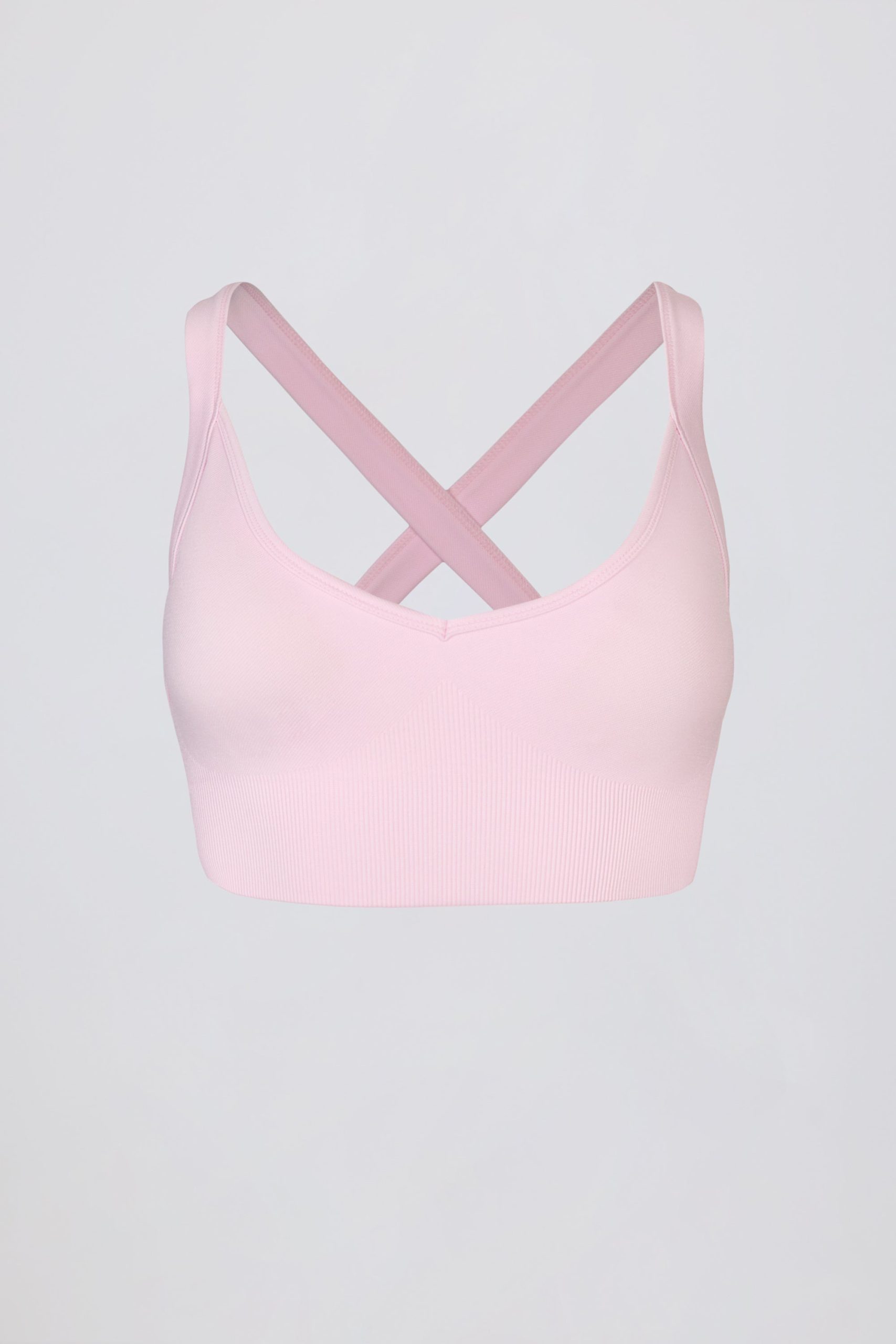 Super Sculpt Seamless Crossback Sports Bra in Powder Pink - Image 3