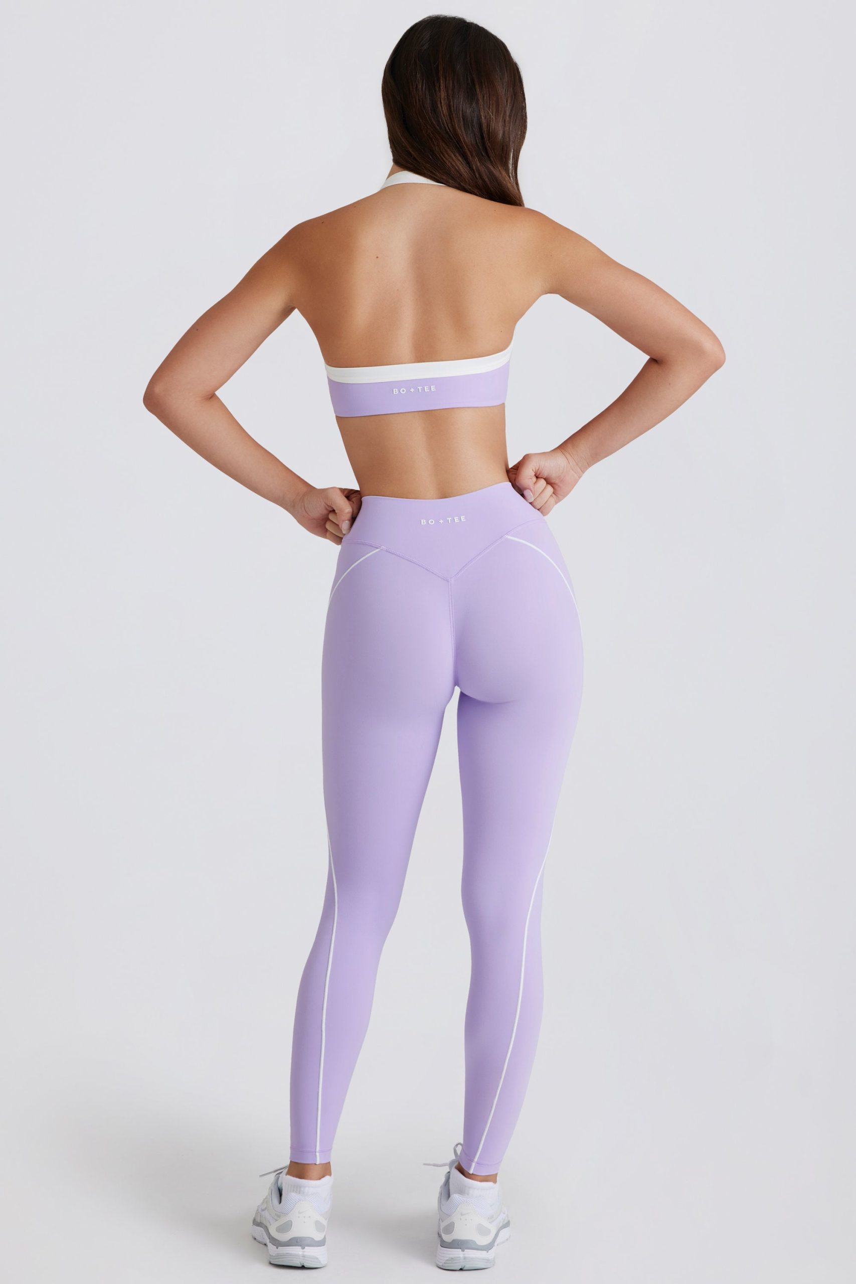 Soft Active Twist-Front Leggings in Lilac - Image 4