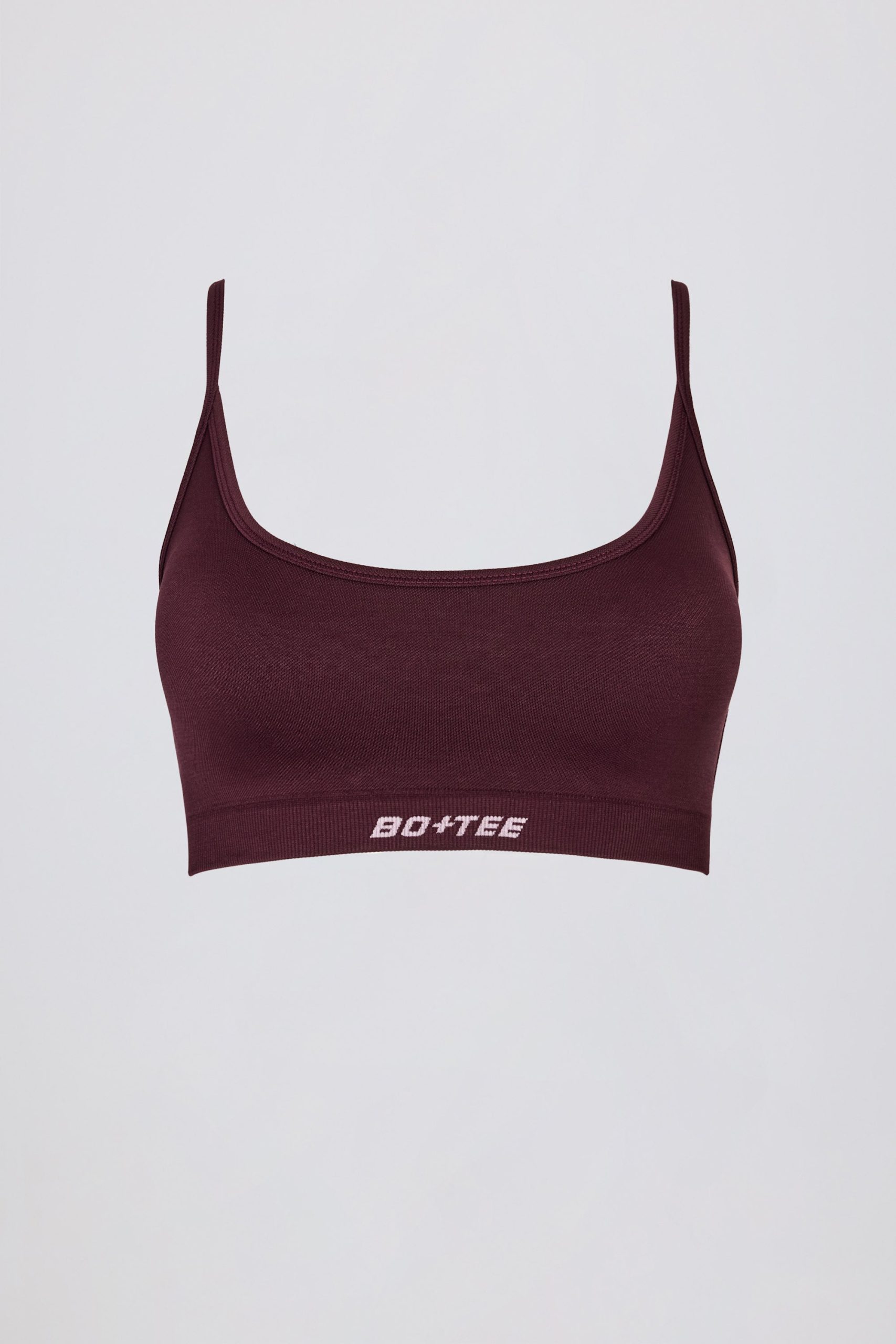 Super Sculpt Seamless Backless Sports Bra in Burgundy - Image 3