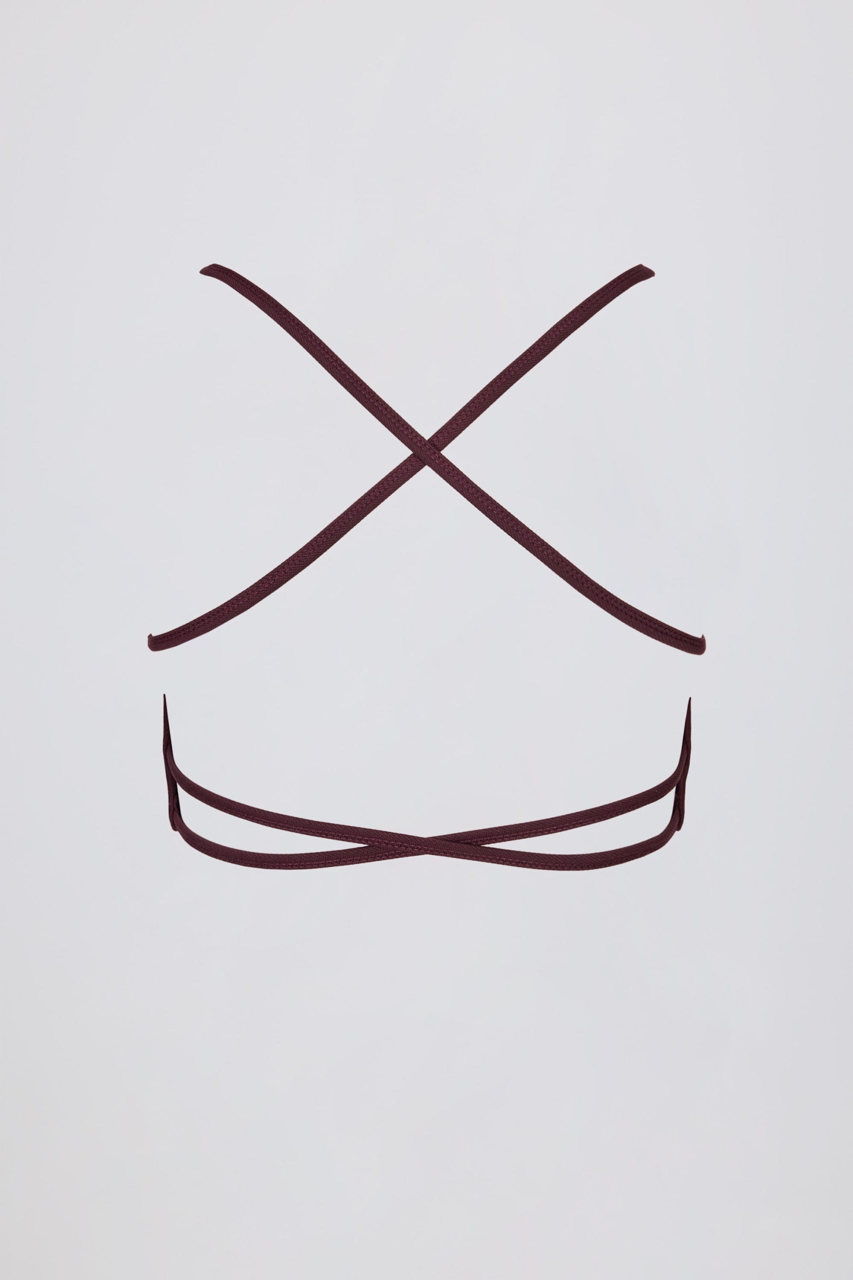 Super Sculpt Seamless Backless Sports Bra in Burgundy - Image 5