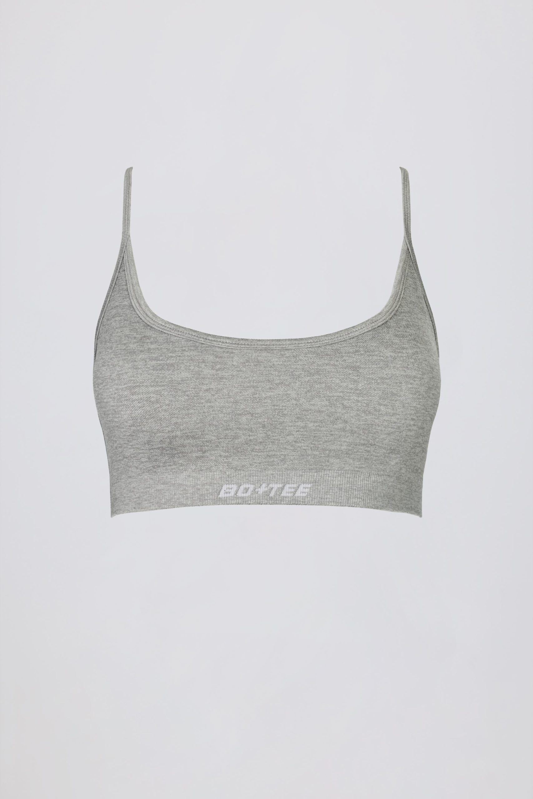 Super Sculpt Seamless Backless Sports Bra in Grey Marl - Image 3