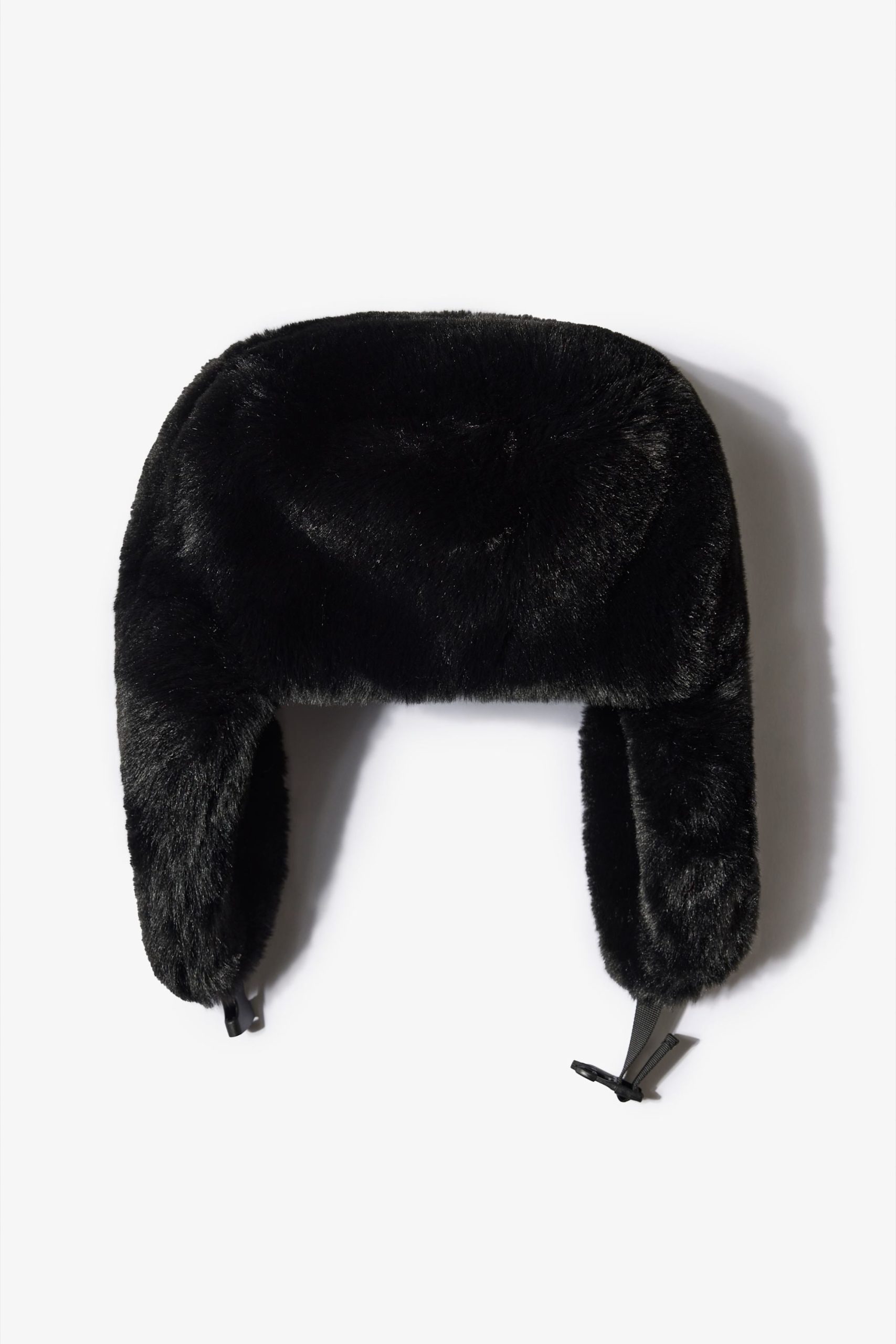 Faux-Fur Trapper Hat in Black - Image 4
