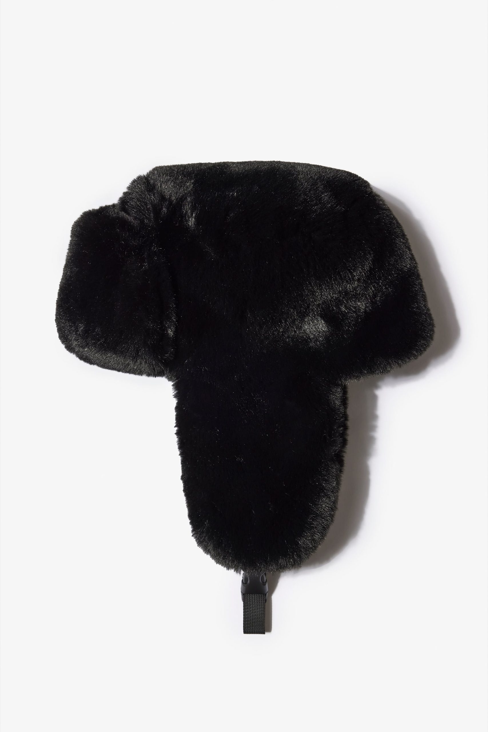 Faux-Fur Trapper Hat in Black - Image 5