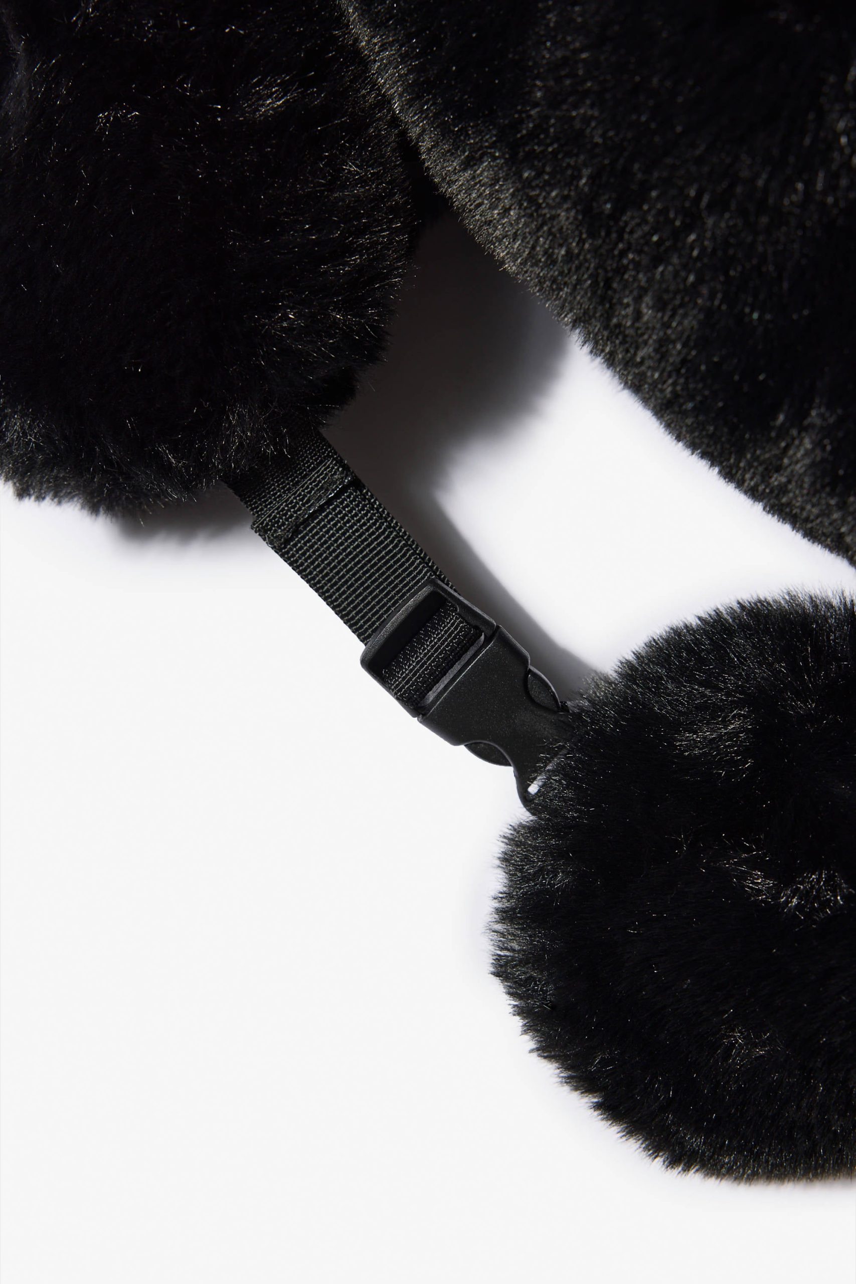 Faux-Fur Trapper Hat in Black - Image 6