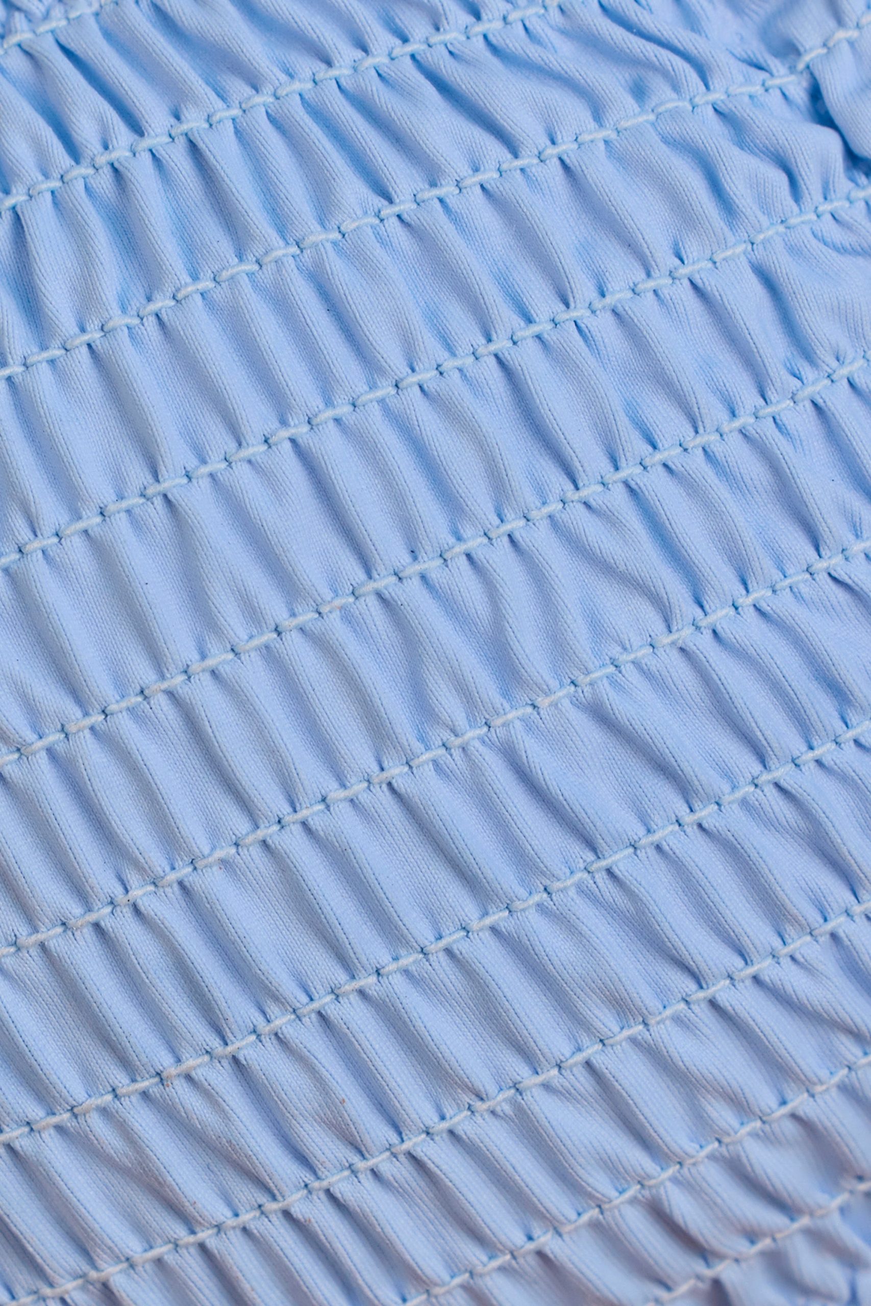Strappy Bandeau Bikini Top in Sky Blue - Image 4