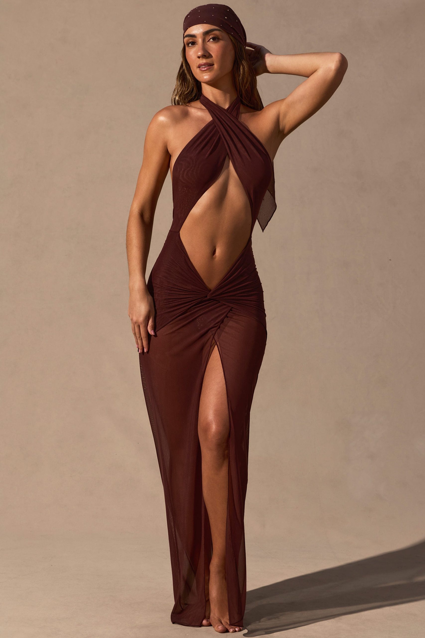 Headscarf in Espresso Brown - Image 3