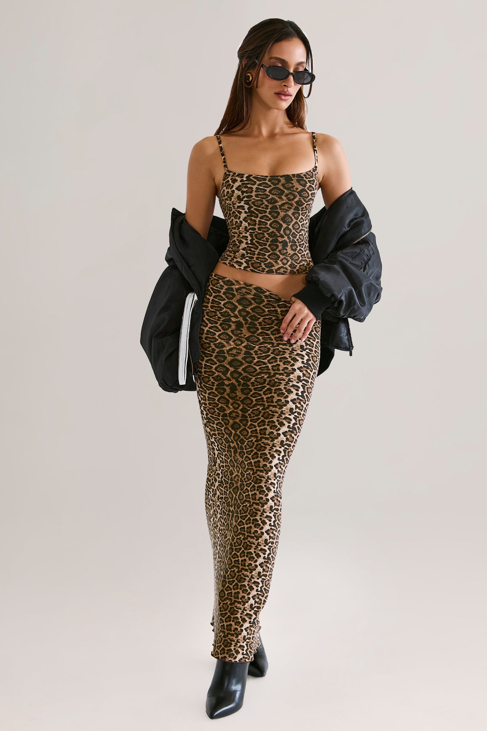 Modal Scoop-Neck Tank Top in Leopard Print - Image 4