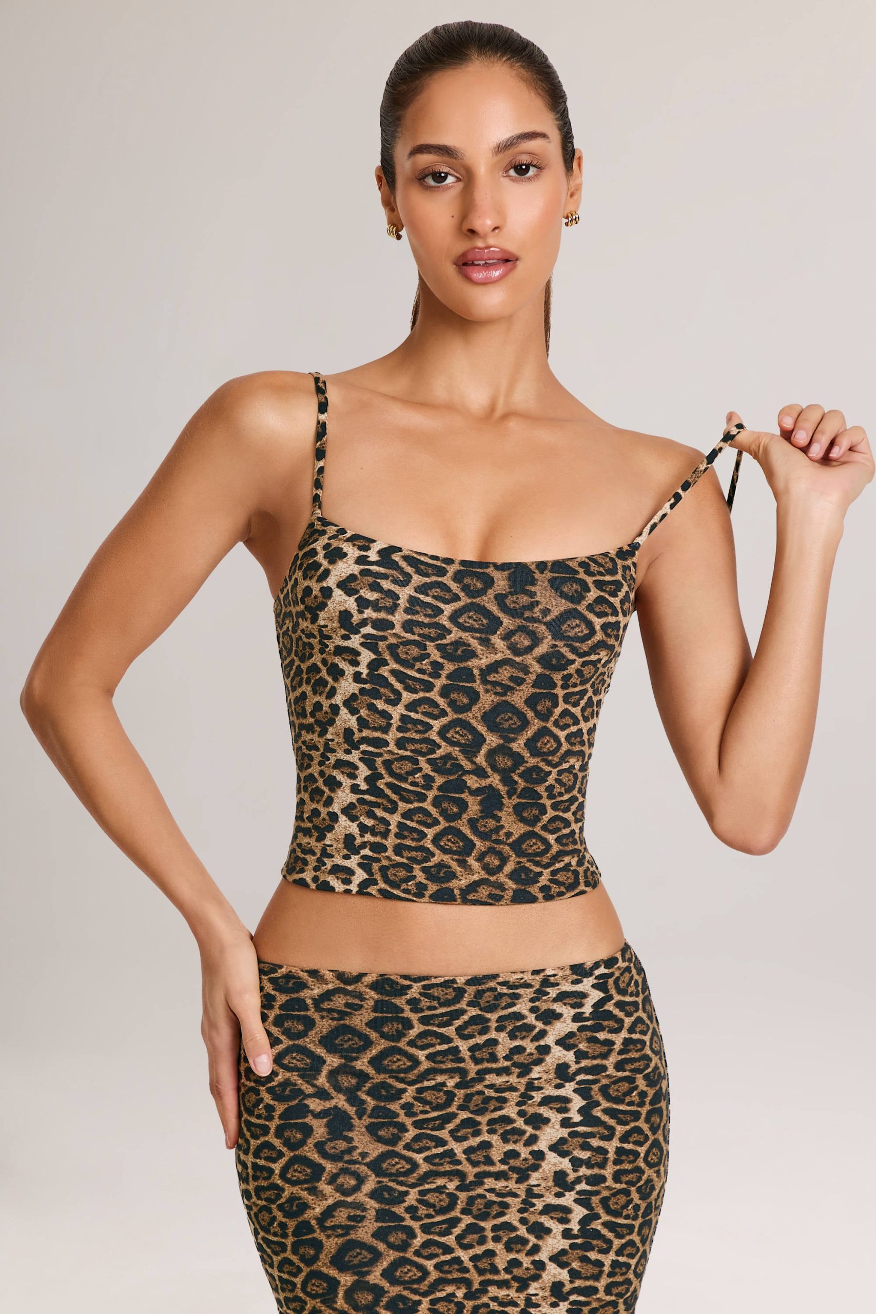 Modal Scoop-Neck Tank Top in Leopard Print - Image 7