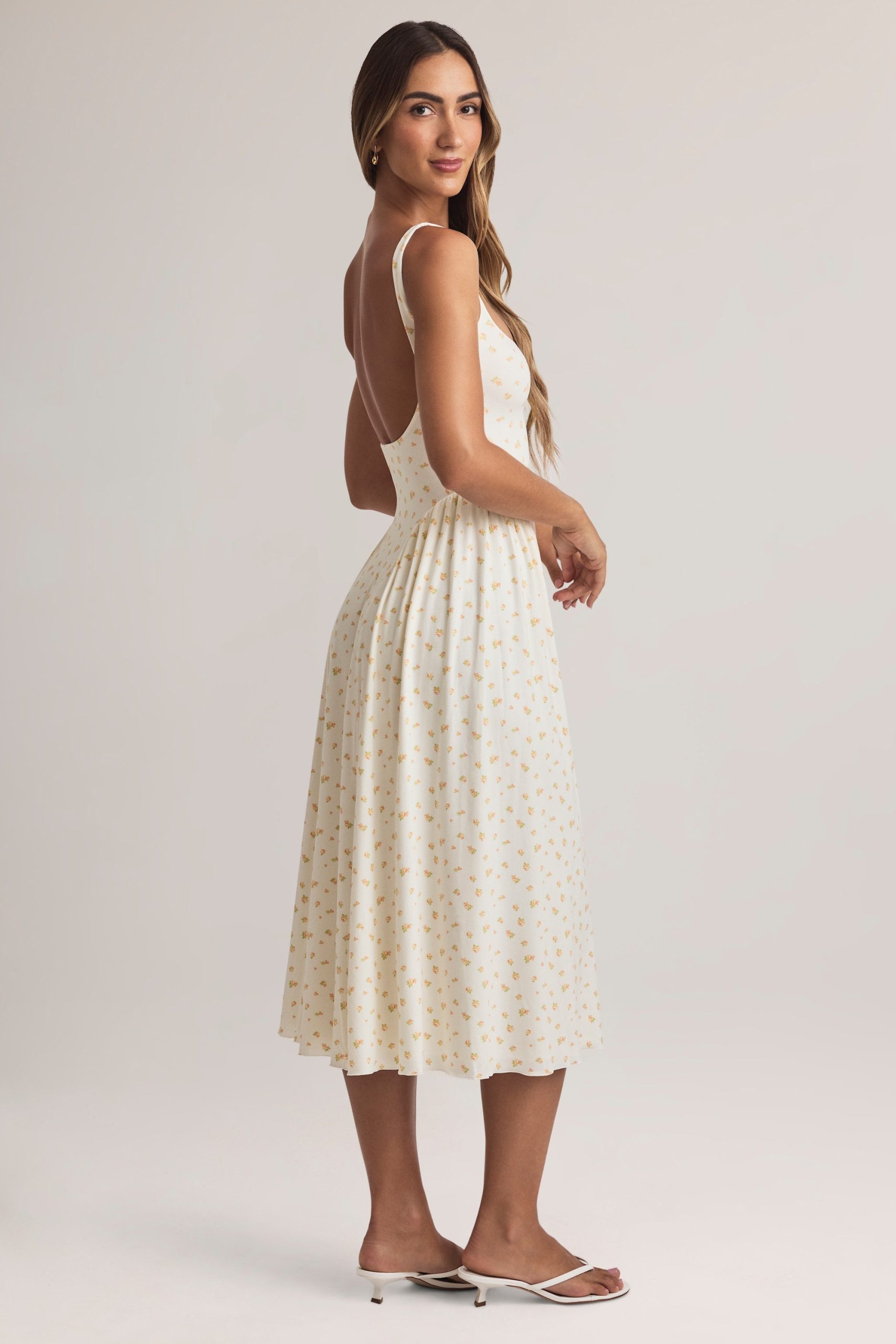 Modal A-Line Midaxi Dress in Floral Print - Image 2