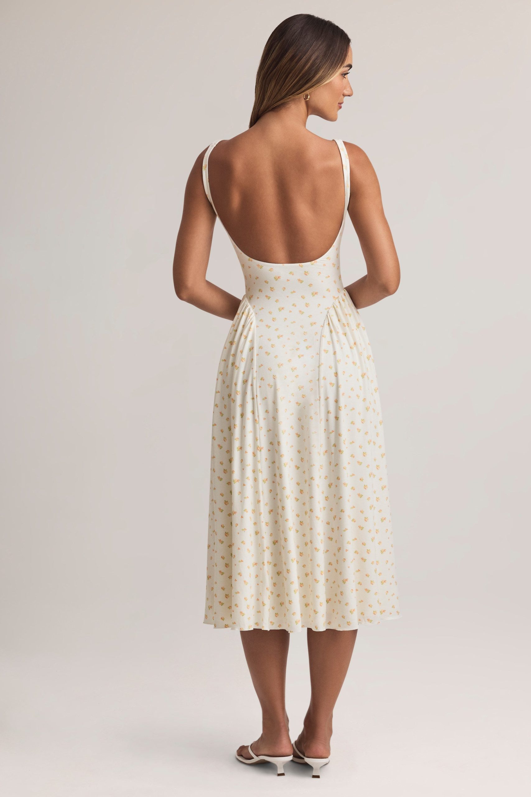 Modal A-Line Midaxi Dress in Floral Print - Image 3