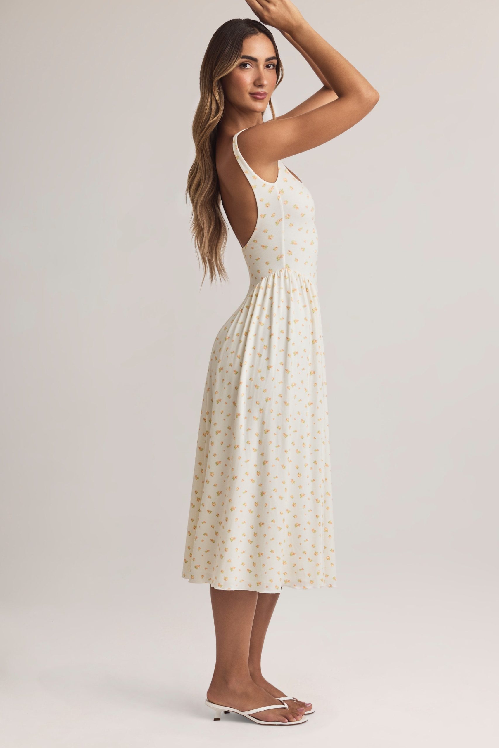 Modal A-Line Midaxi Dress in Floral Print - Image 5