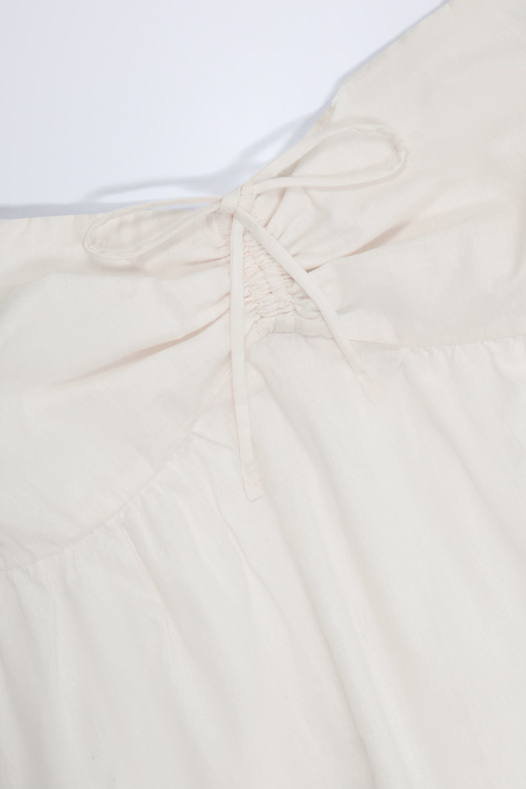 Tie-Front Strapless Cotton-Poplin Crop Top in White - Image 5