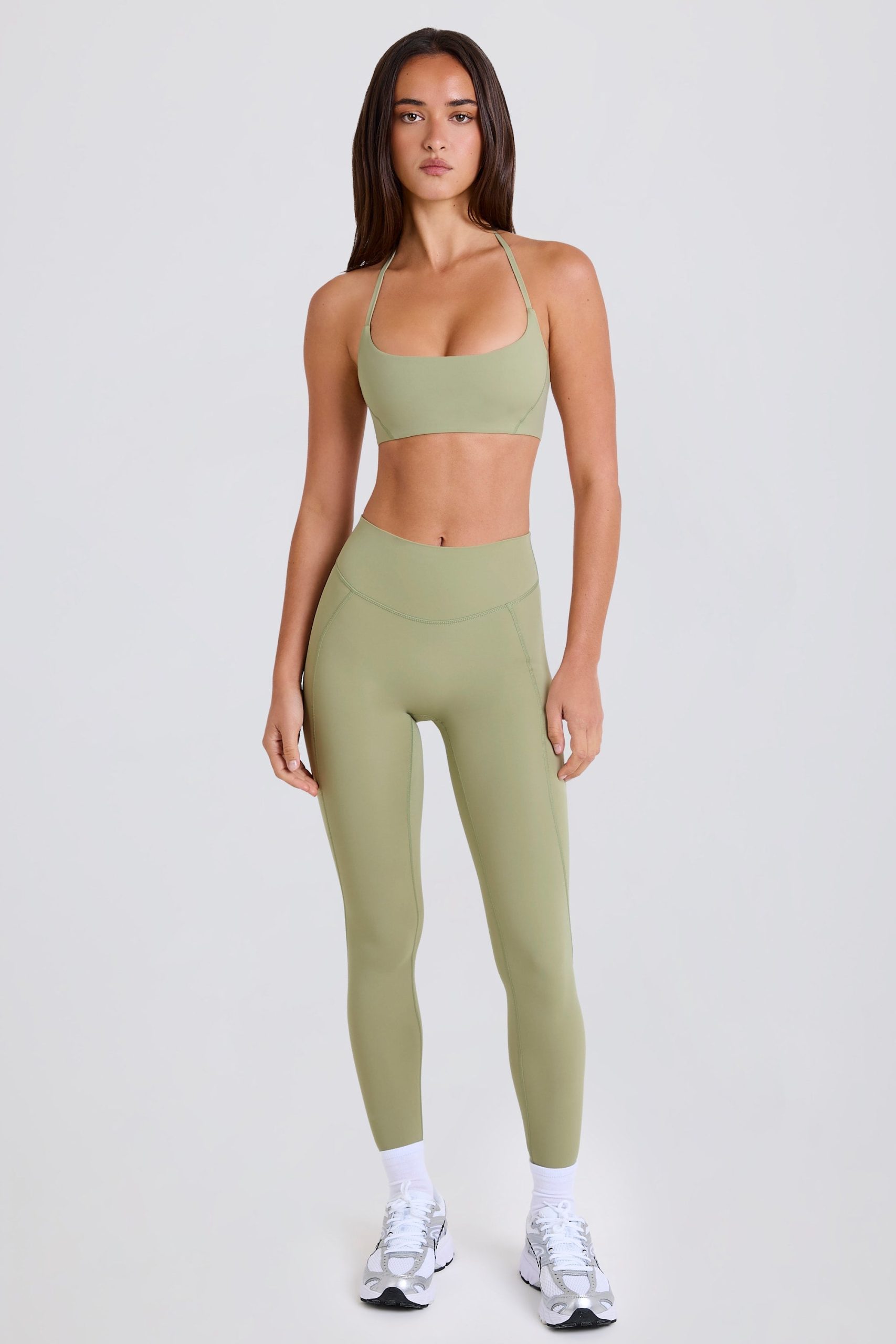 Four-Way Stretch High-Waist Leggings in Matcha - Image 2