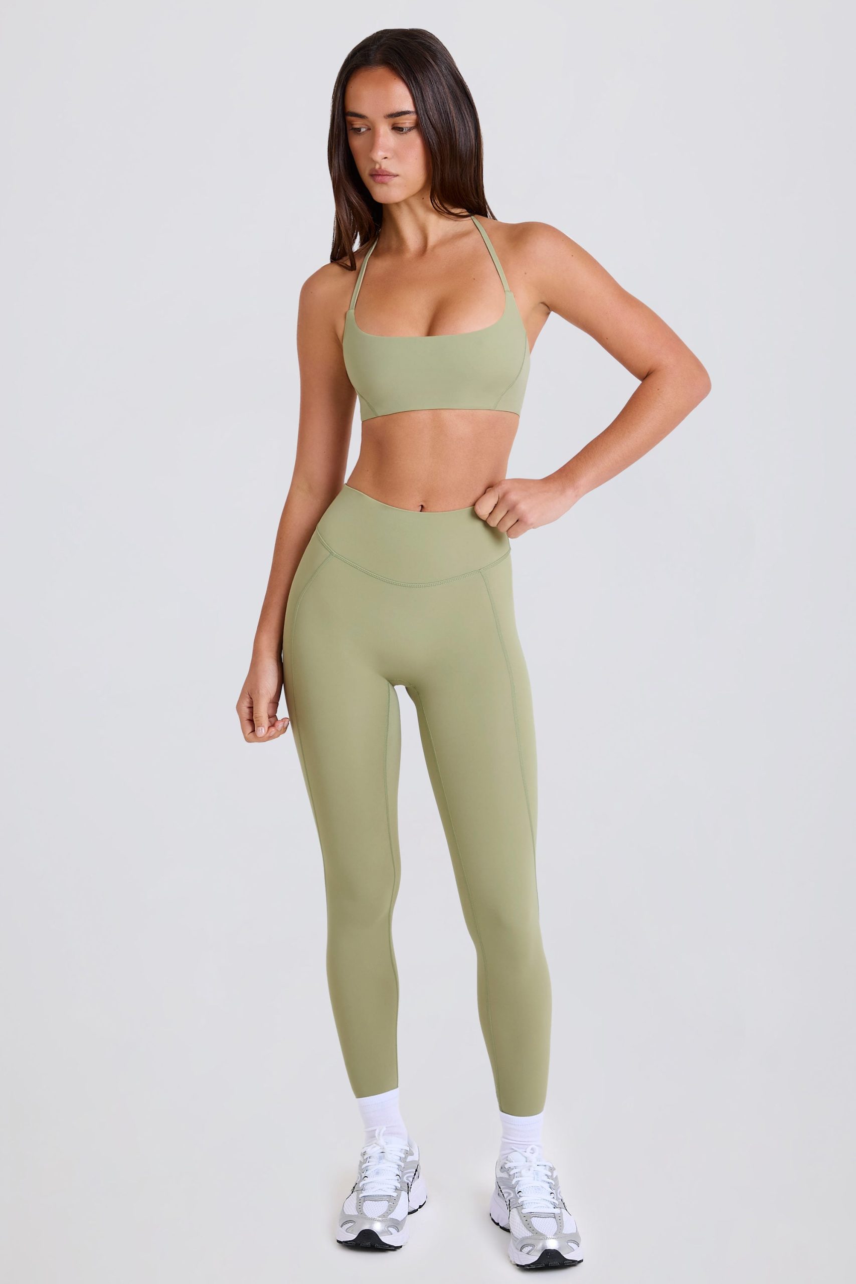 Four-Way Stretch High-Waist Leggings in Matcha - Image 5