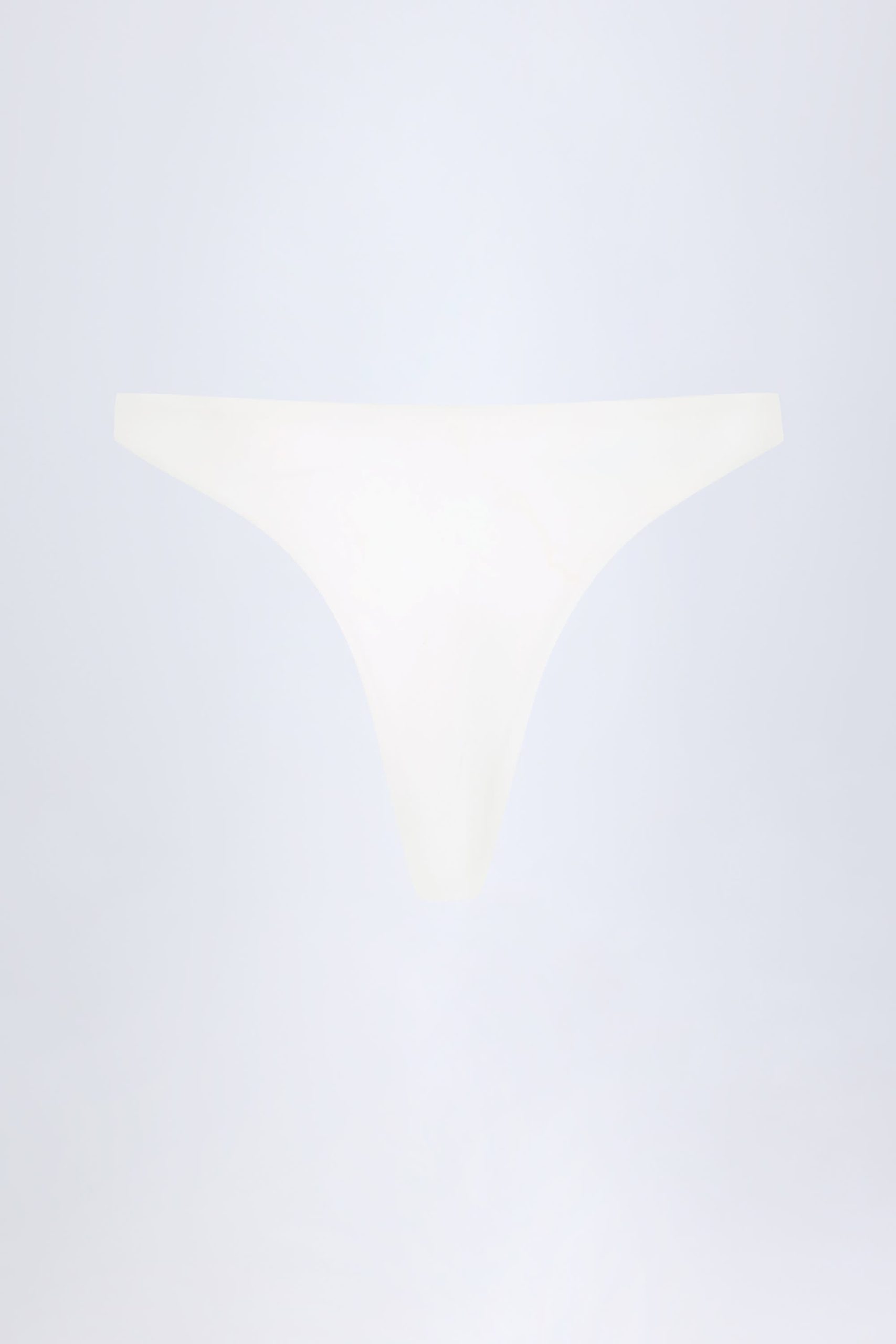 Hardware-Detail Cheeky Bikini Bottoms in White - Image 4