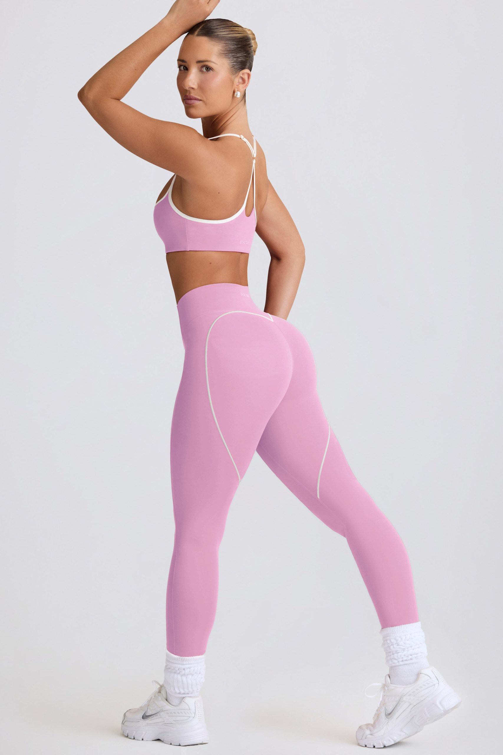 Soft Active Mid-Rise Leggings in Dusty Pink - Image 6