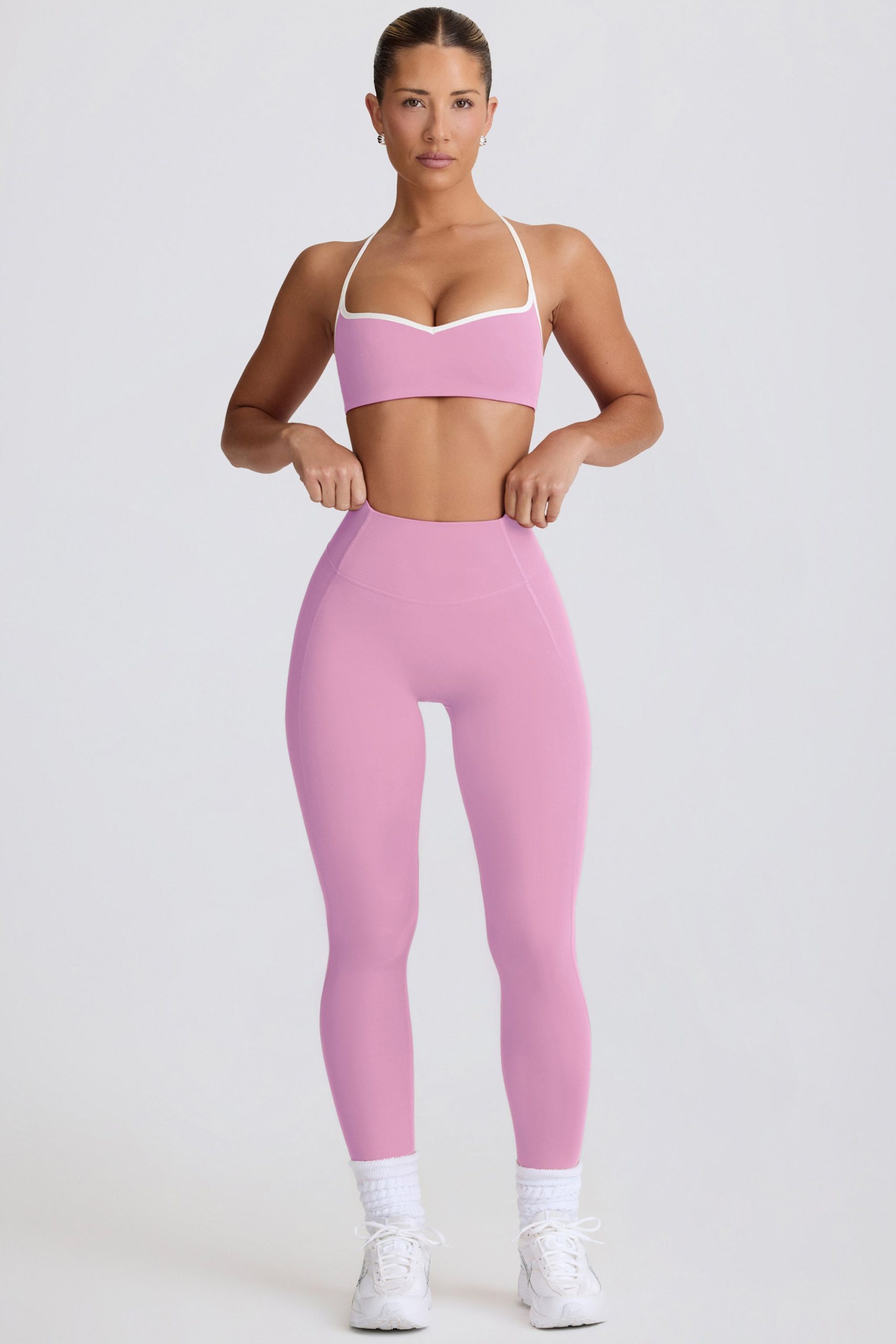 Soft Active Mid-Rise Leggings in Dusty Pink - Image 5