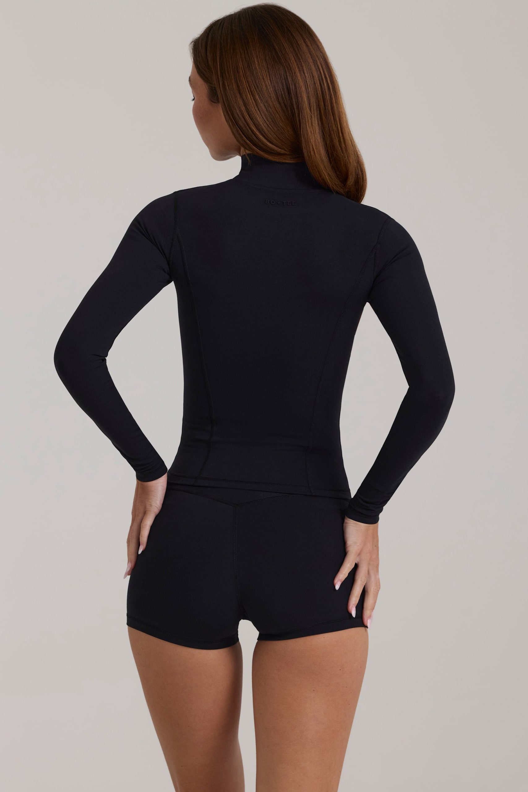 Soft Active Zip-Up Jacket in Black - Image 2
