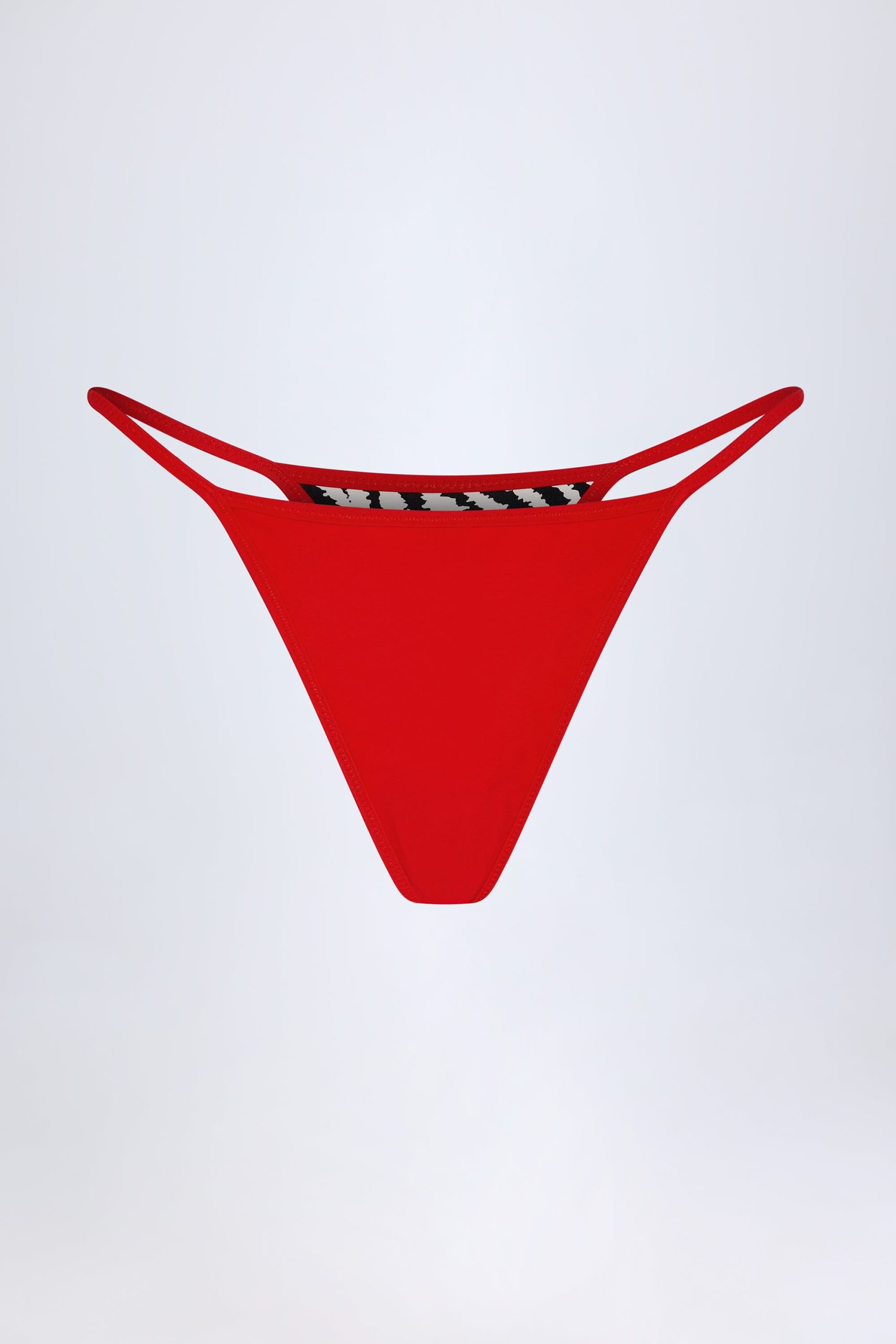 Thong Bikini Bottoms in Zebra Print - Image 8