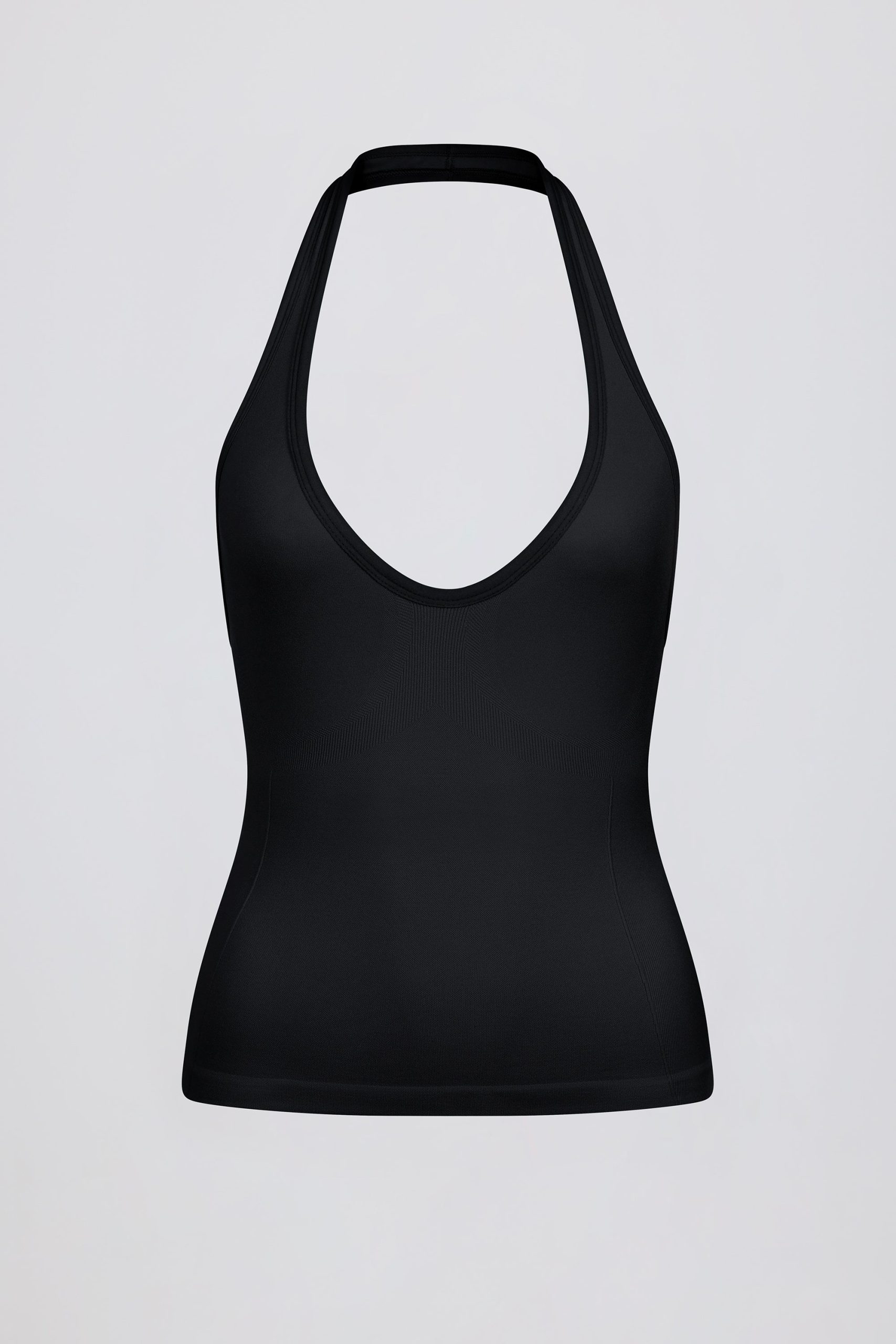 Define Luxe Halterneck Tank Top in Black - Image 7