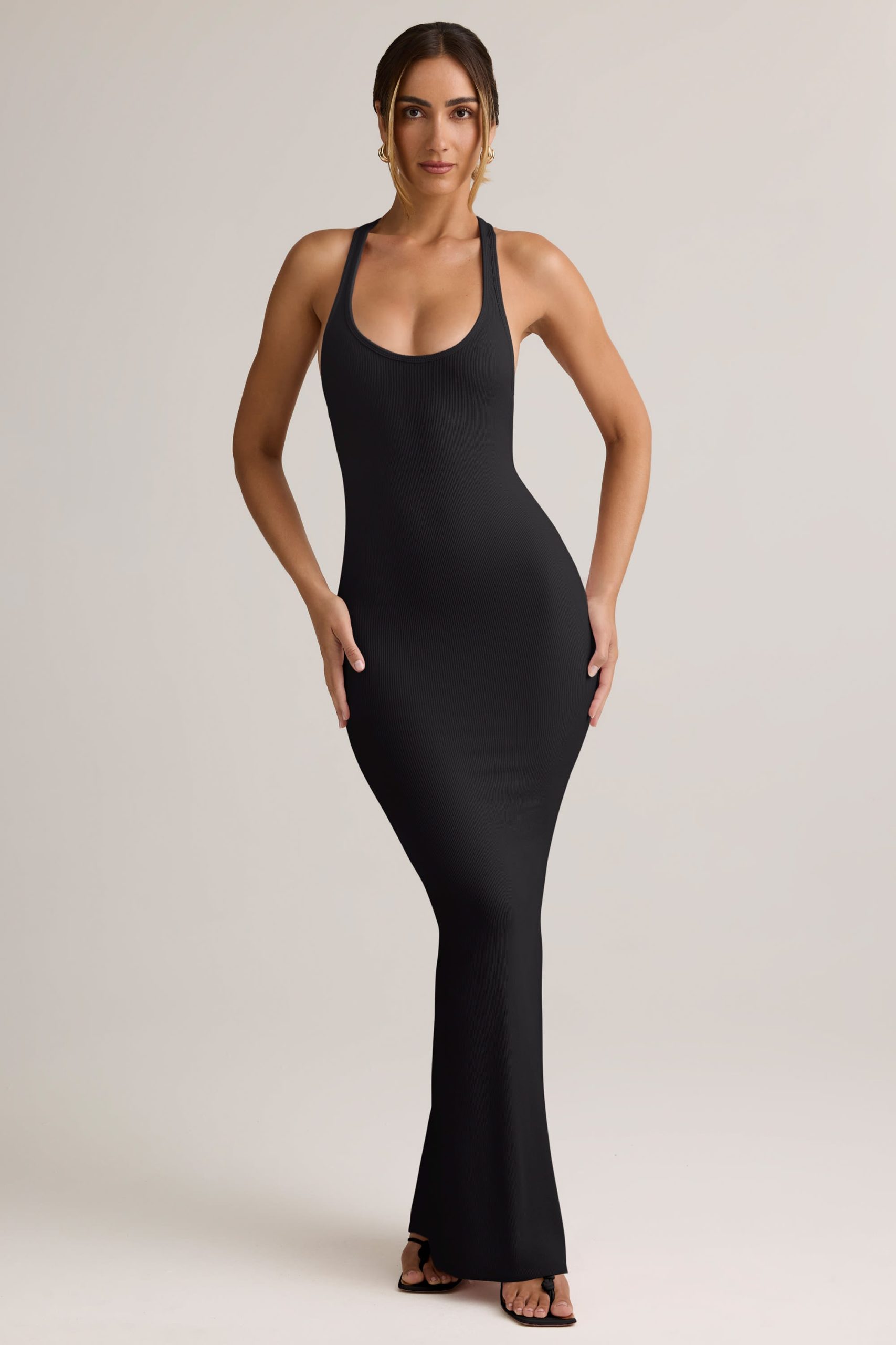 Modal Racerback Maxi Dress in Black - Image 6