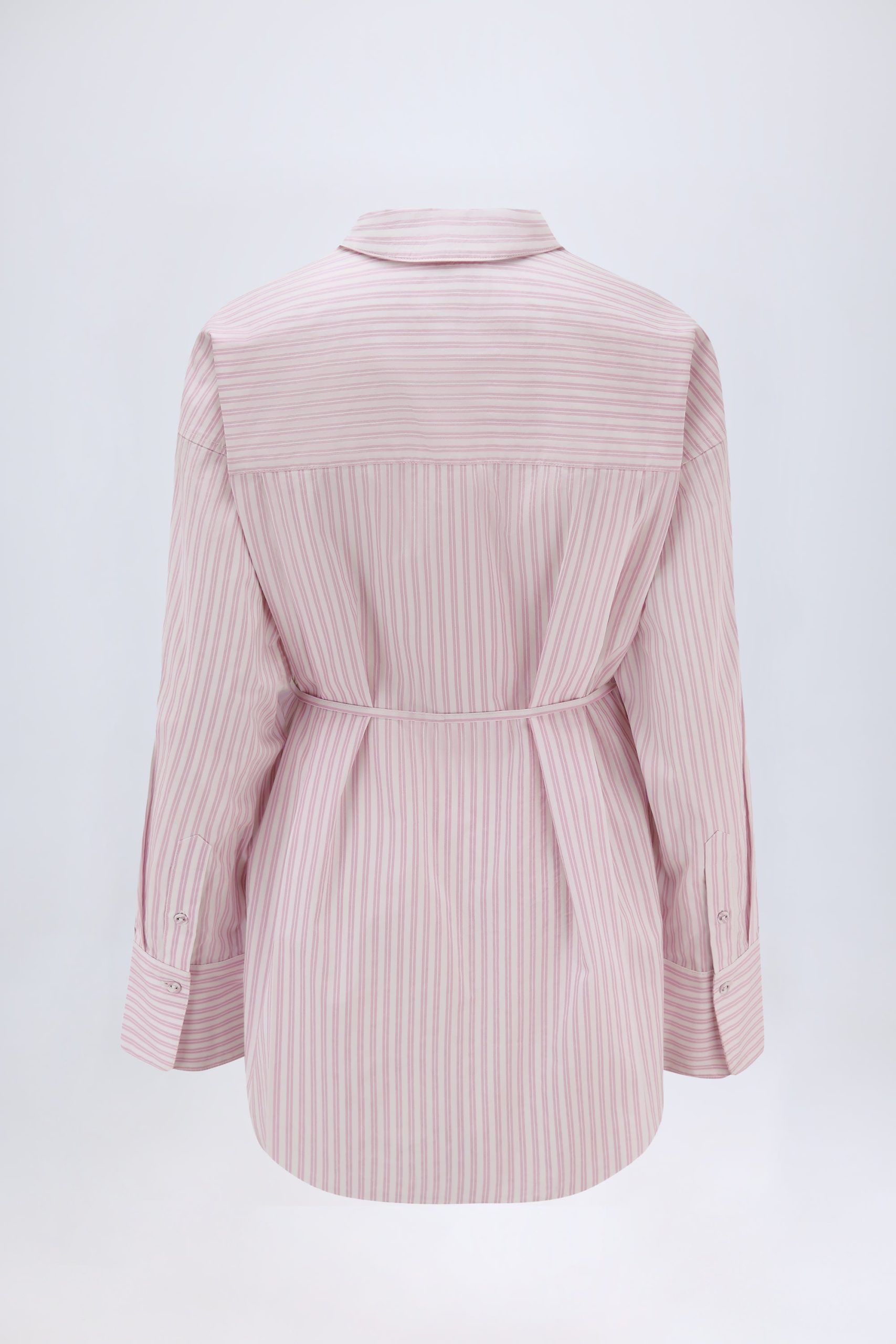 Oversized Shirt in Pink Stripe - Image 3