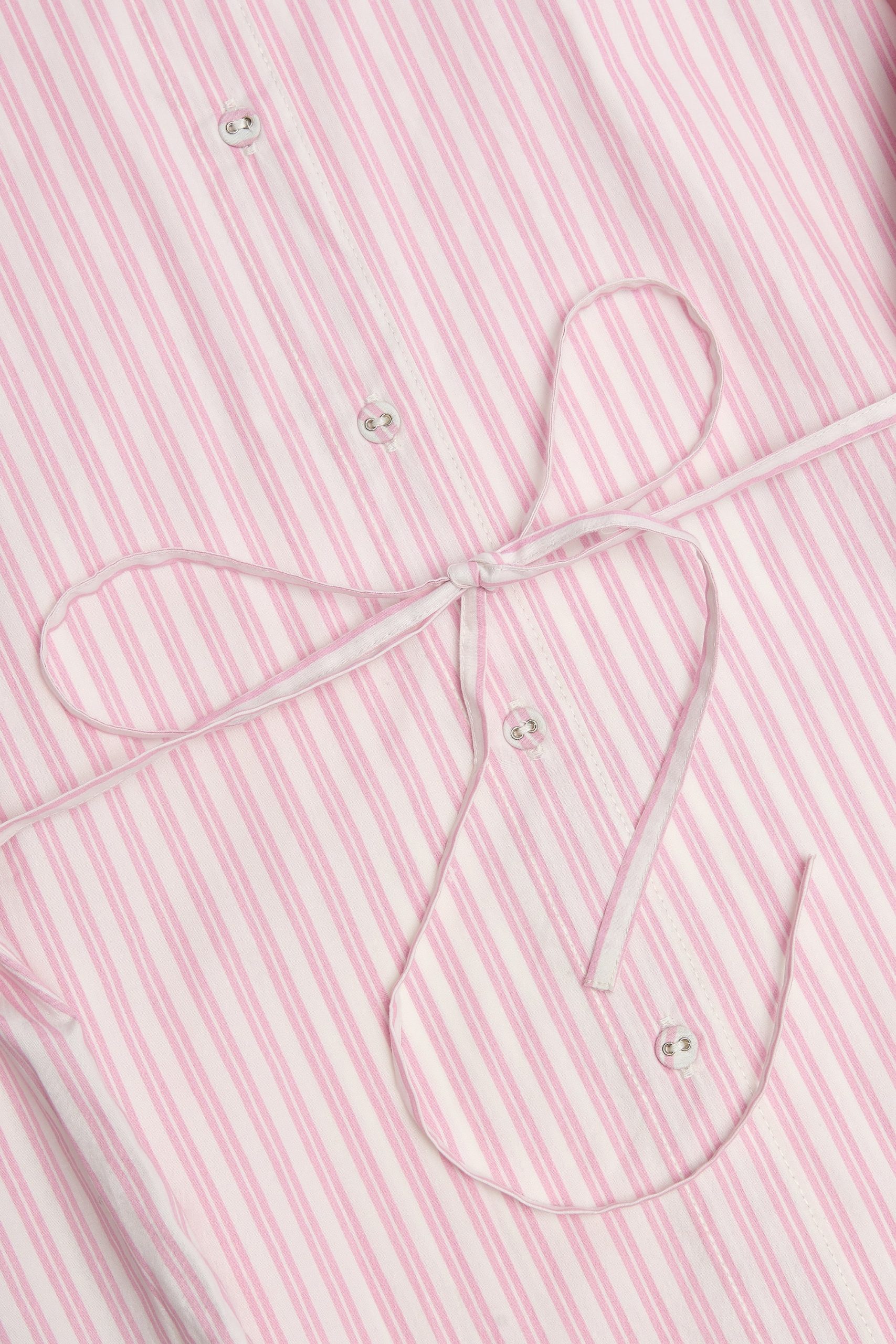 Oversized Shirt in Pink Stripe - Image 5