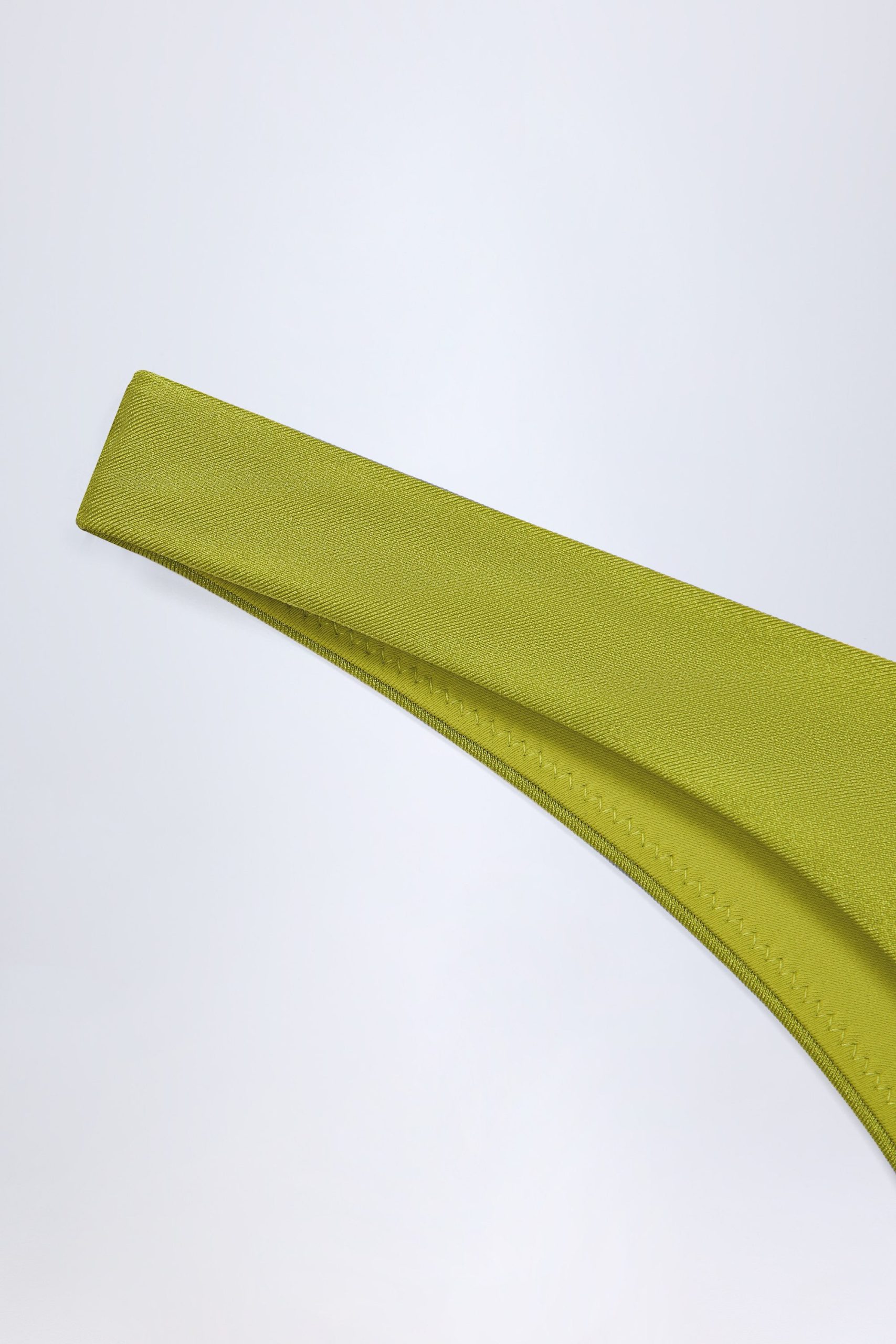 High-Leg Cheeky Bikini Bottoms in Olive Green - Image 6