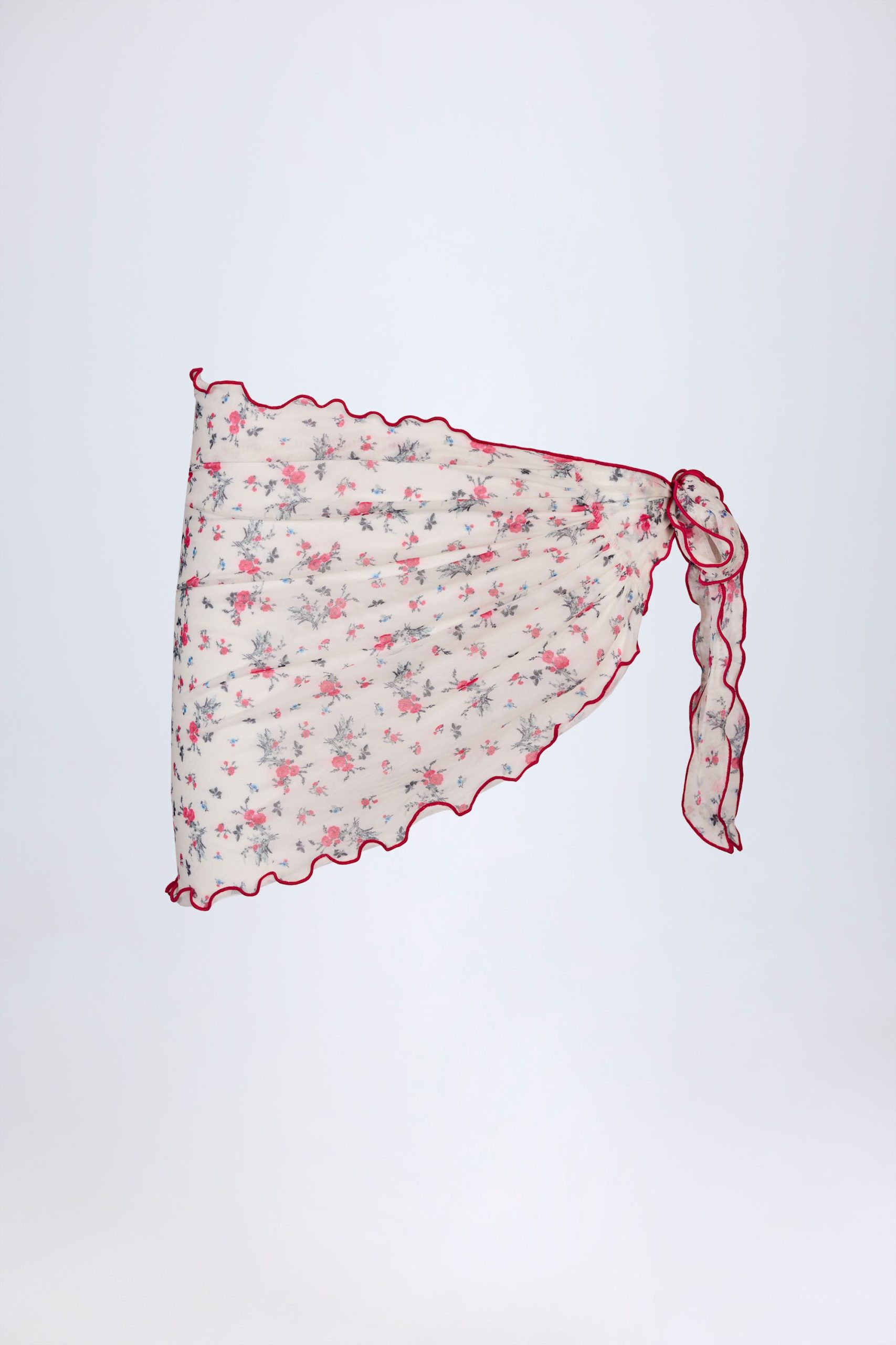 Side-Tie Sarong in Red Floral - Image 3