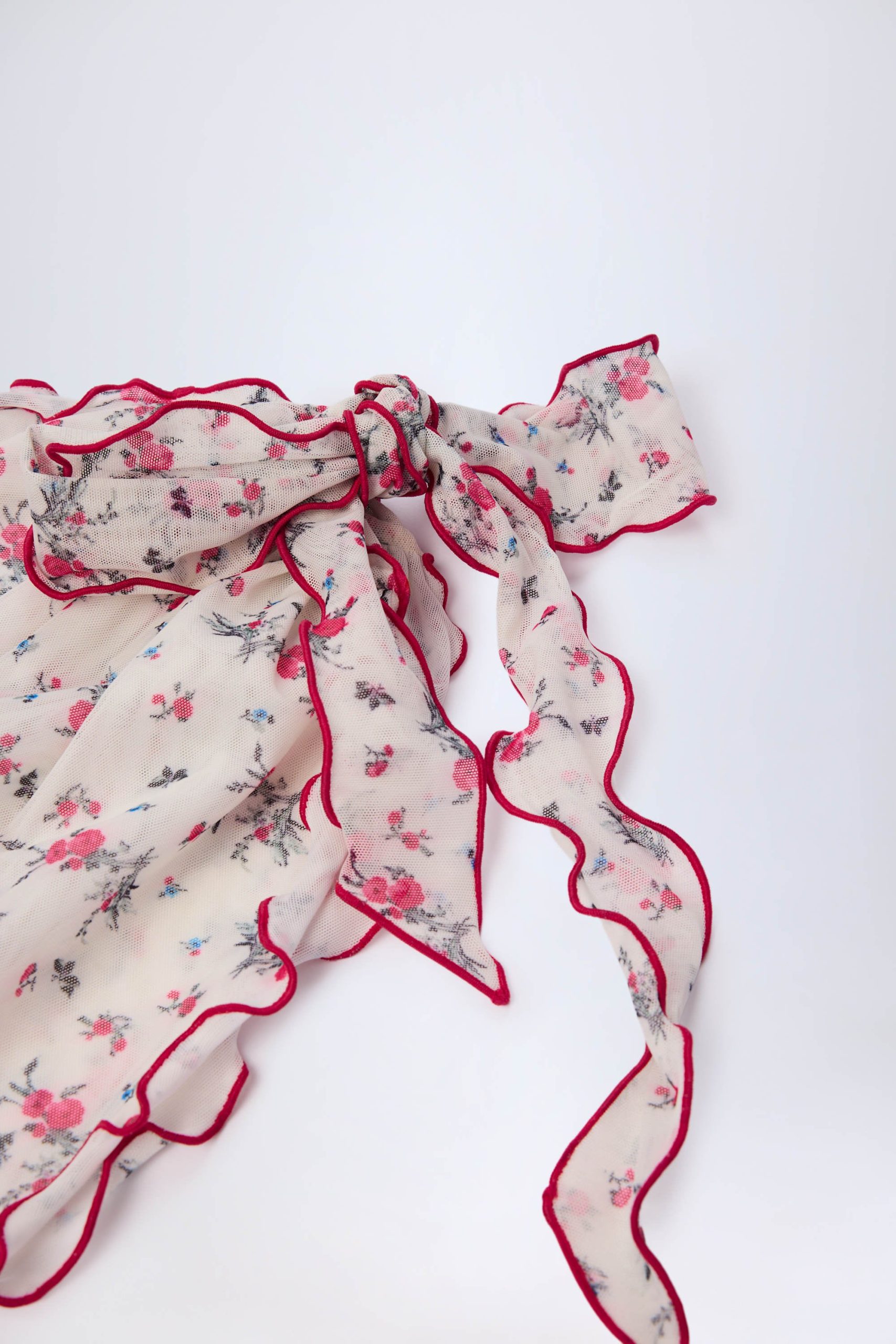 Side-Tie Sarong in Red Floral - Image 5