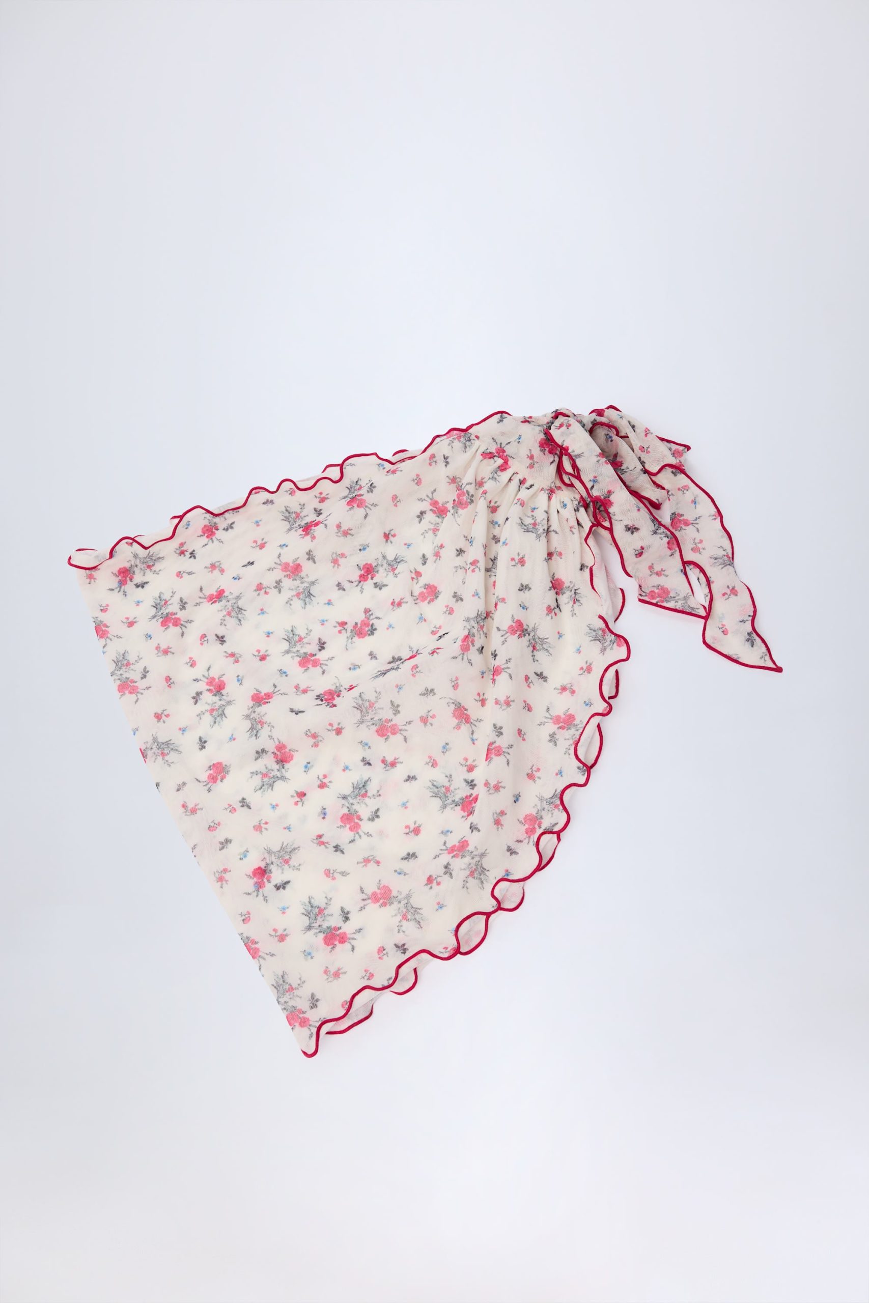 Side-Tie Sarong in Red Floral - Image 6